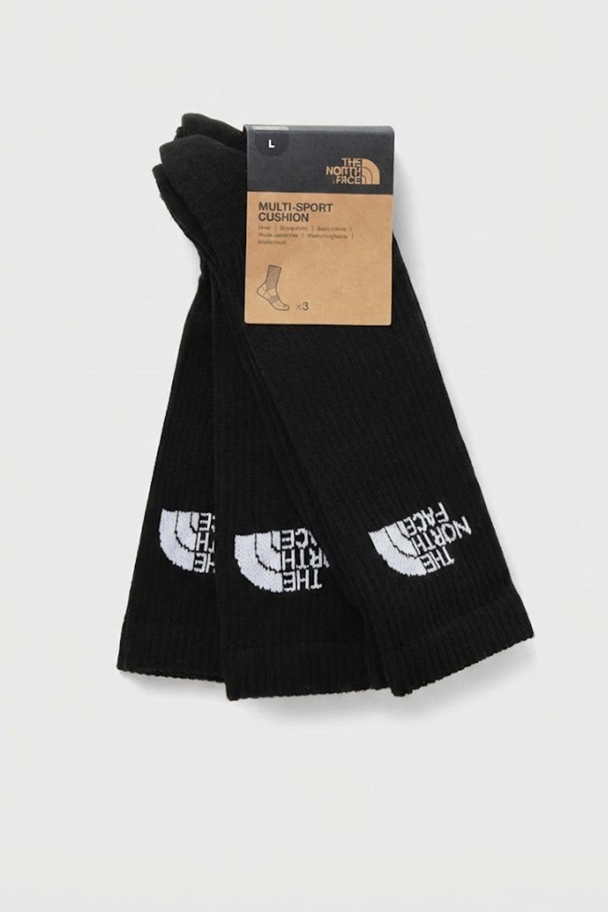 THE NORTH FACE MLSPRT SOCK CSH CREW 3 en color NEGRO (1)