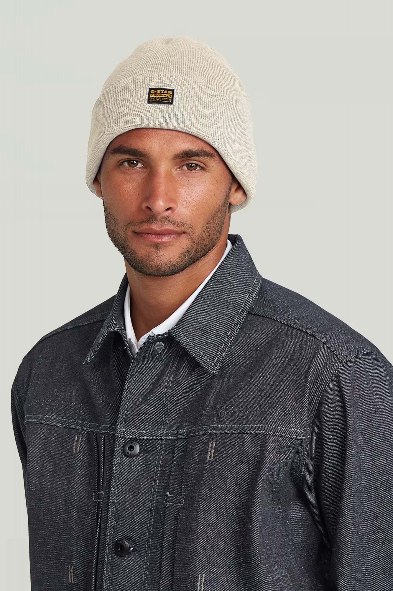 G-STAR ORIGINALS FISHERMAN BEANIE en color BLANCO (3)