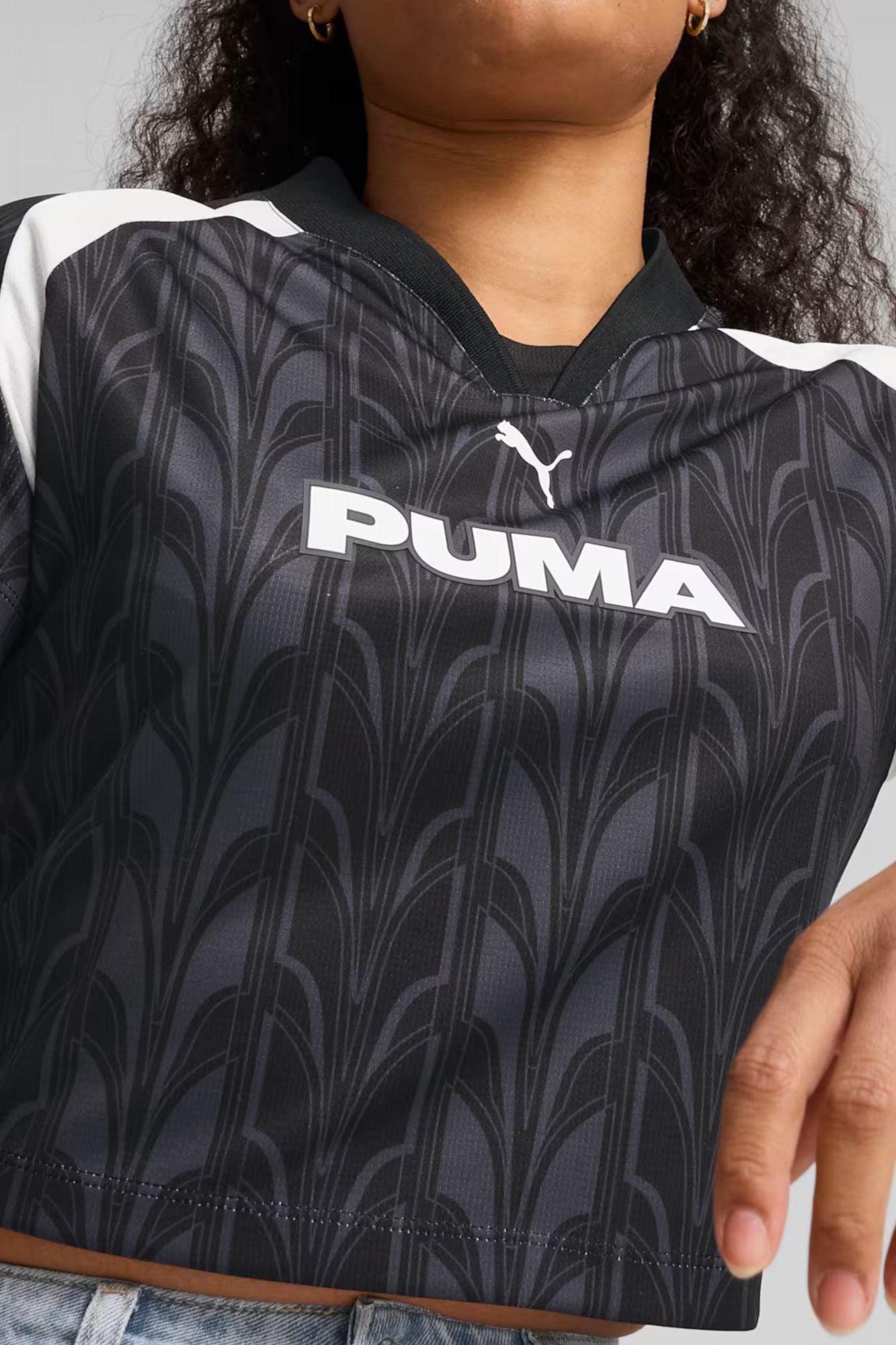 PUMA FOOTBALL JERSEY BABY TEE WOMEN en color GRIS (4)