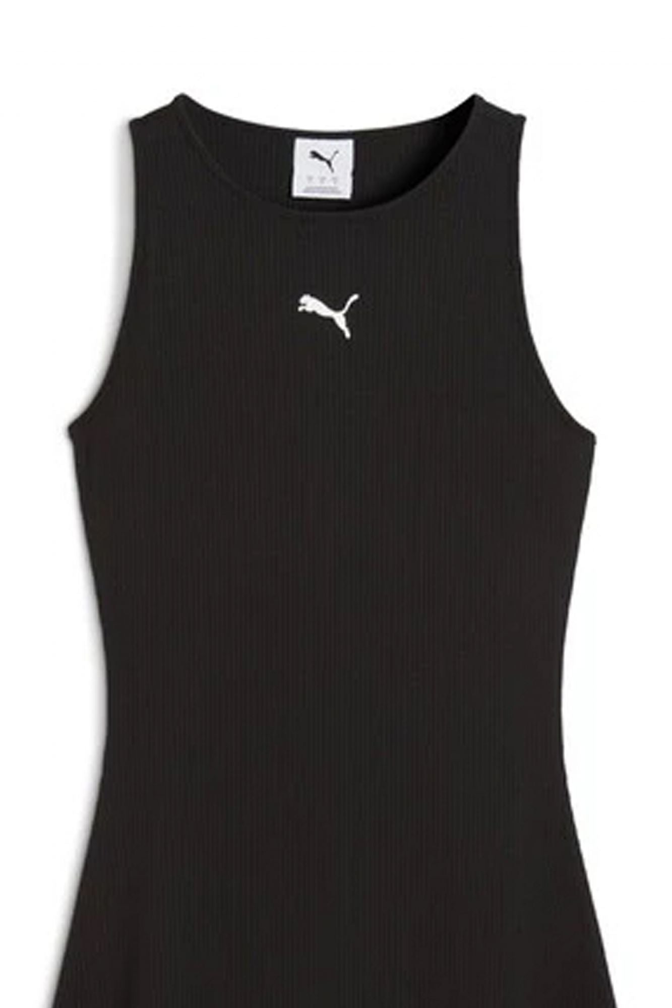 PUMA WARDROBE ESS RIBBED DRESS en color NEGRO (2)