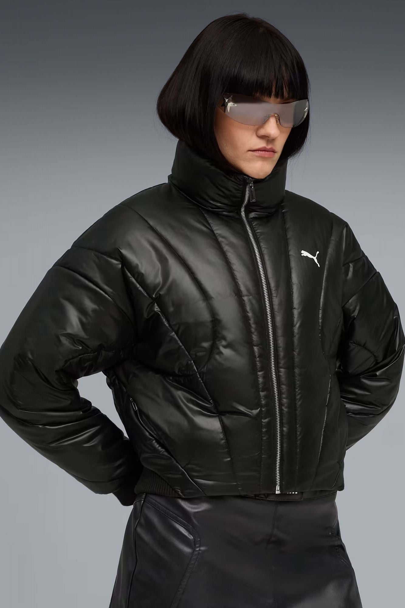 PUMA DARE TO PUFFER JACKET en color NEGRO (1)