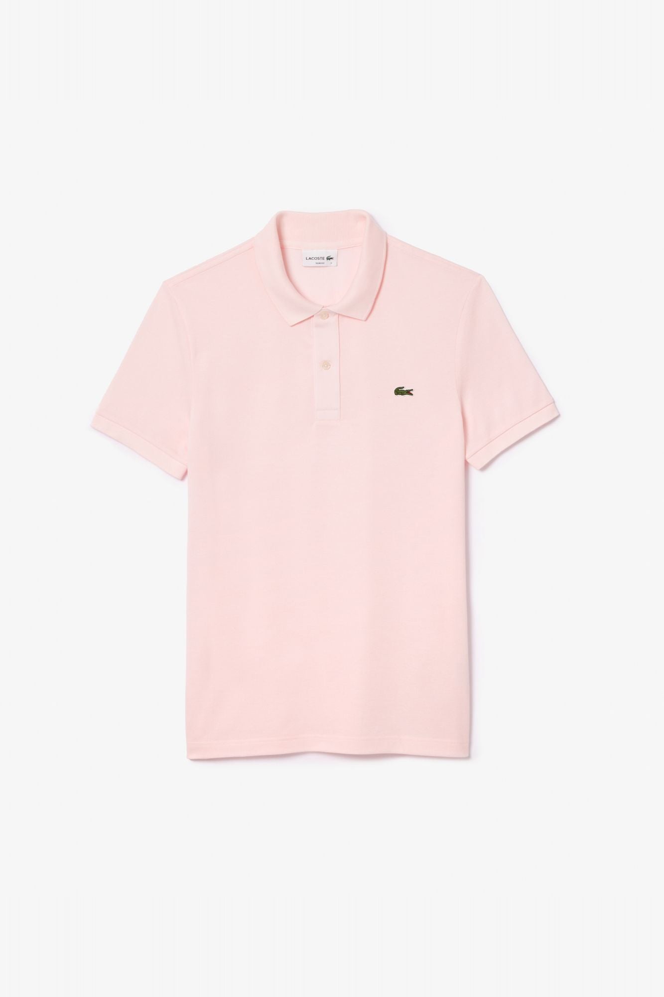 LACOSTE L1212 SHORT SLEEVED RIBBED COLLAR S en color ROSA (2)