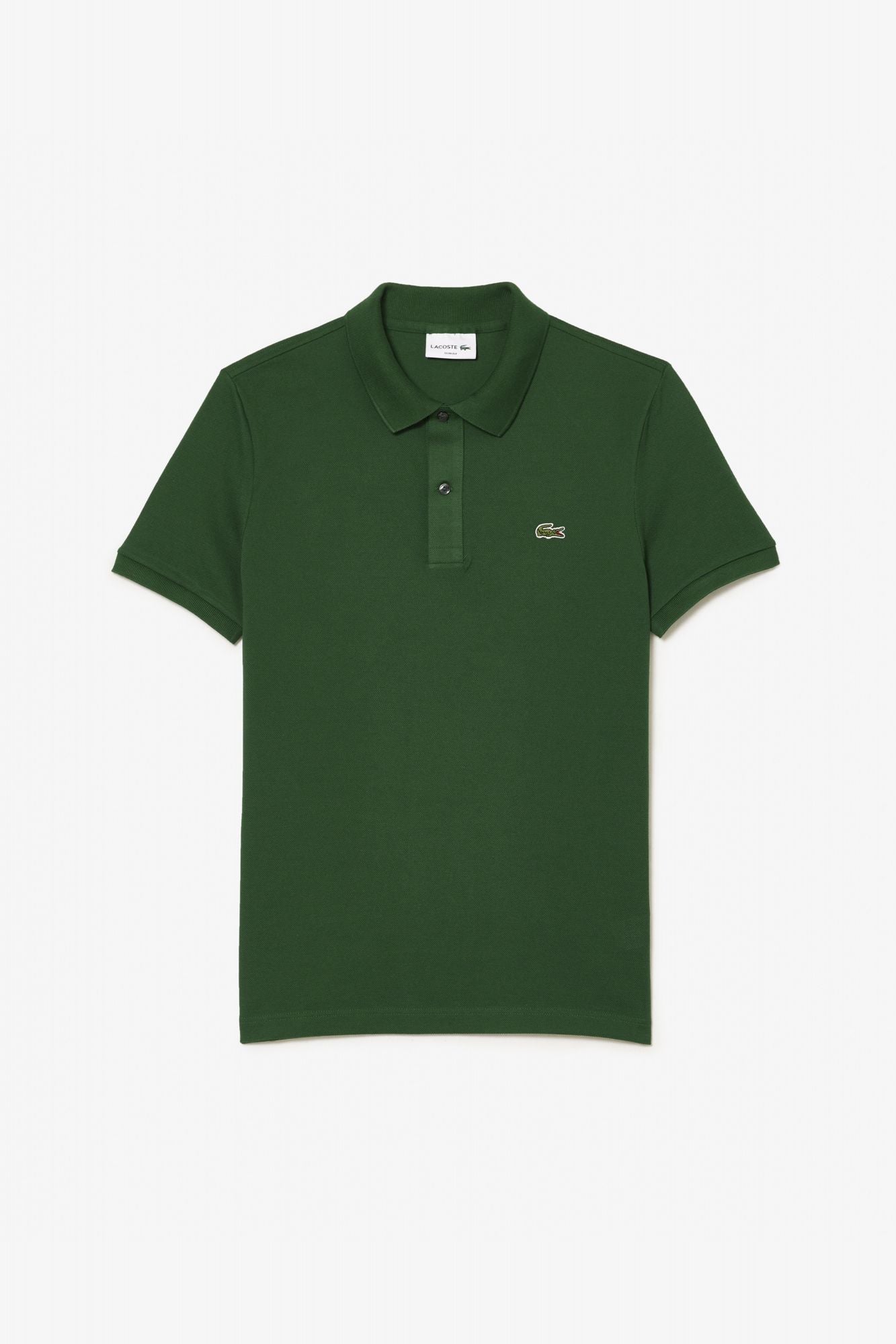 LACOSTE L1212 SHORT SLEEVED RIBBED COLLAR S en color VERDE (2)