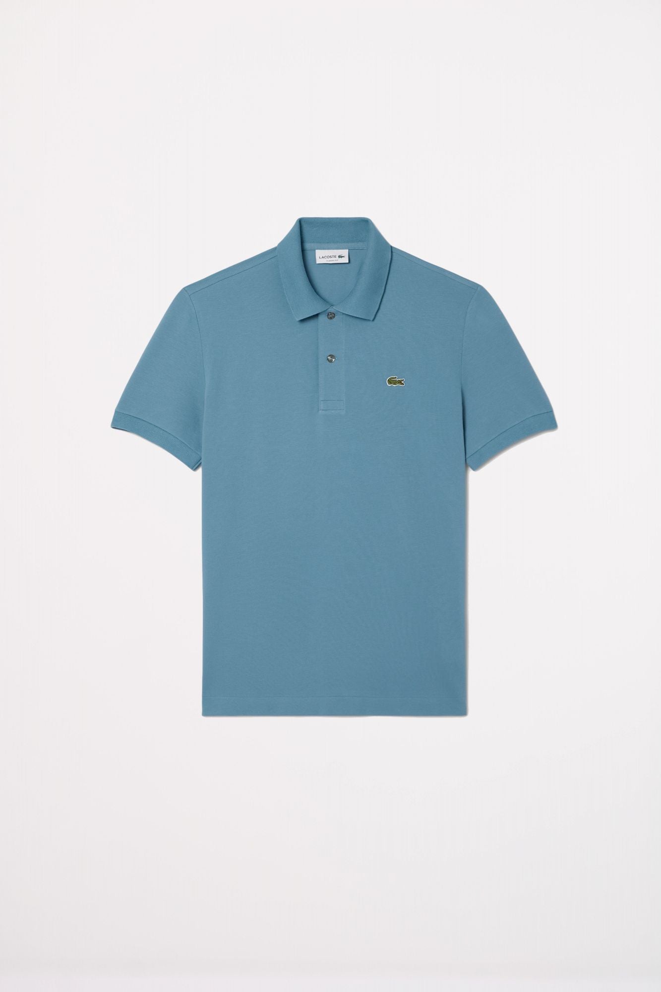 LACOSTE L1212 SHORT SLEEVED RIBBED COLLAR S en color AZUL (2)