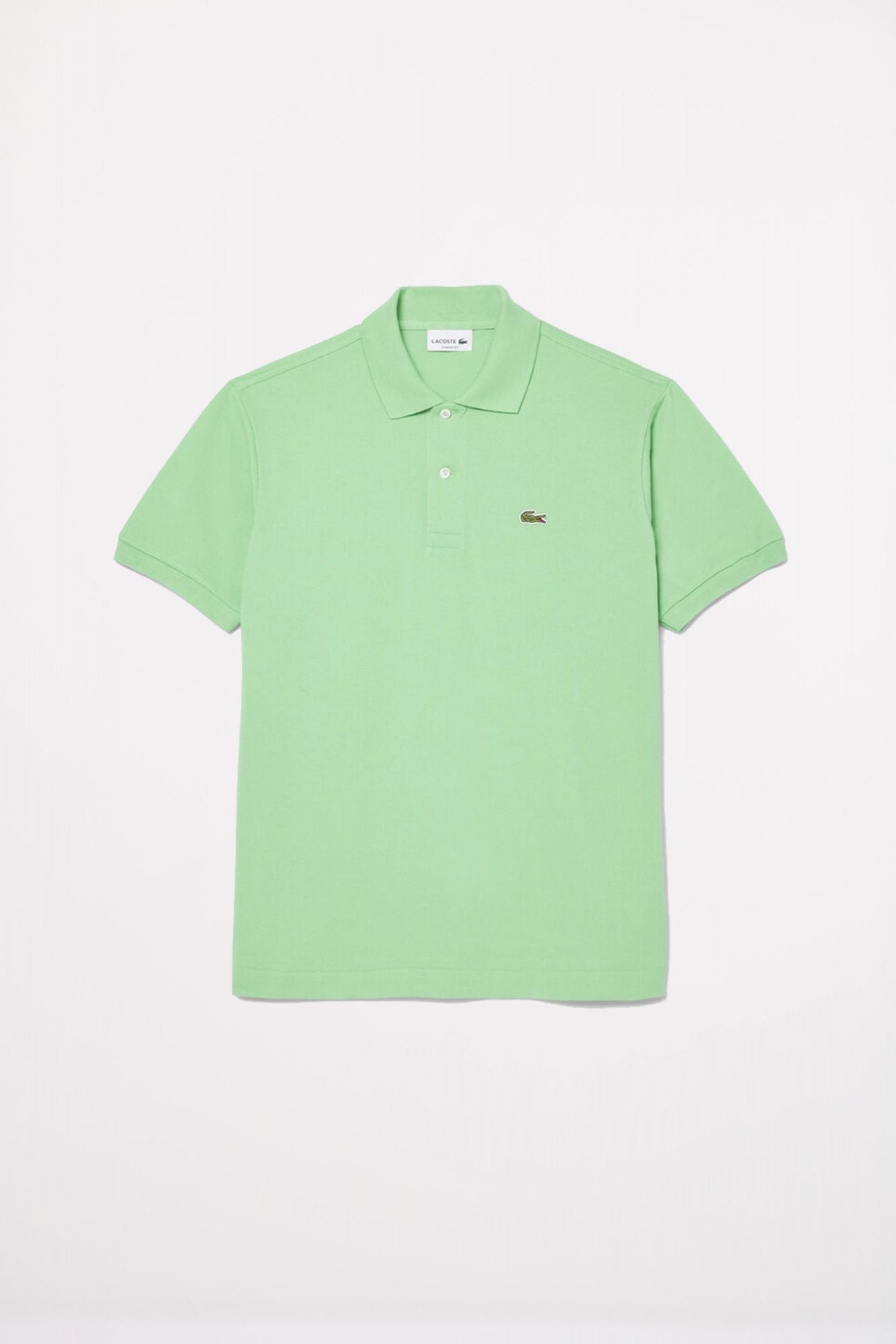 LACOSTE L1212 SHORT SLEEVED RIBBED COLLAR S en color VERDE (2)