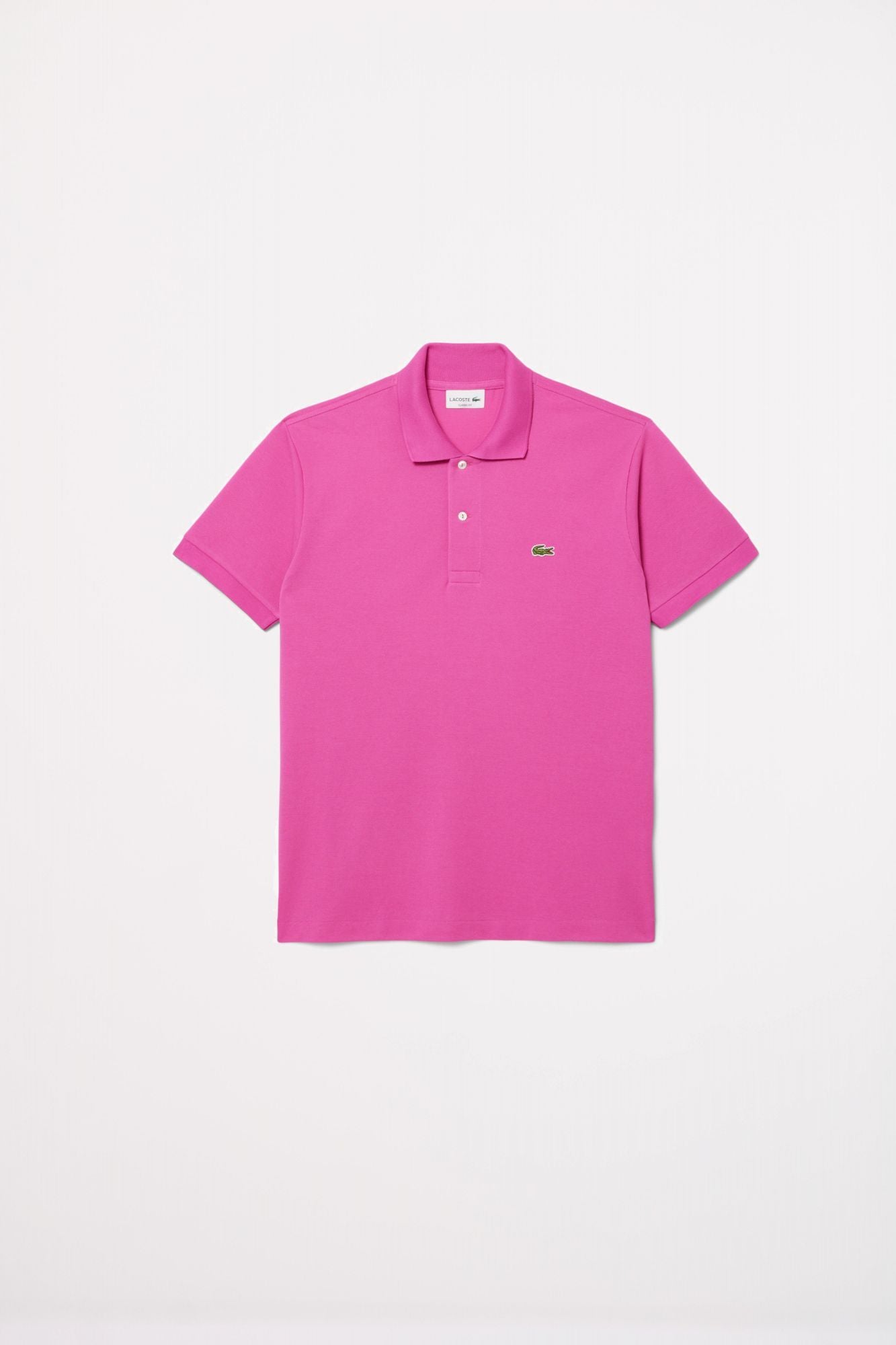 LACOSTE L1212 SHORT SLEEVED RIBBED COLLAR S en color ROSA (2)