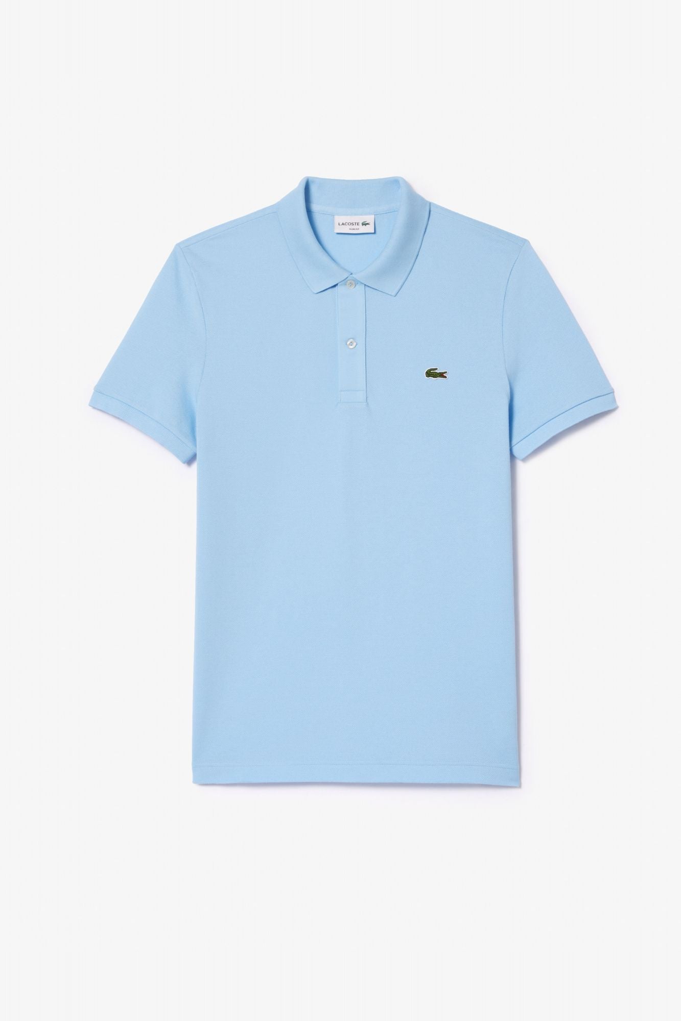 LACOSTE L1212 SHORT SLEEVED RIBBED COLLAR S en color AZUL (2)