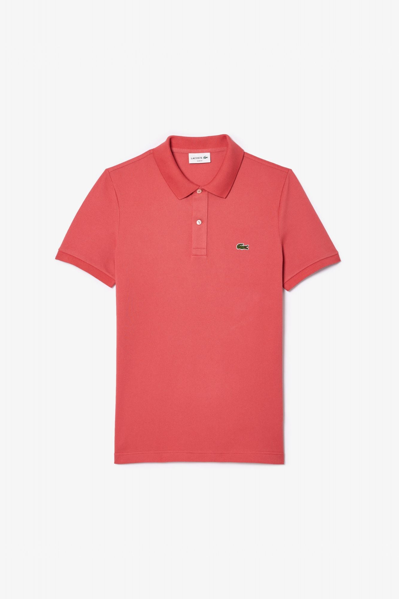 LACOSTE L1212 SHORT SLEEVED RIBBED COLLAR S en color ROSA (2)