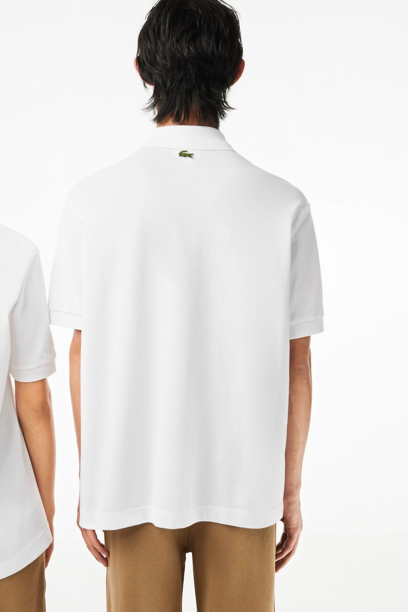 LACOSTE SHORT SLEEVED RIBBED COLLAR en color BLANCO (3)