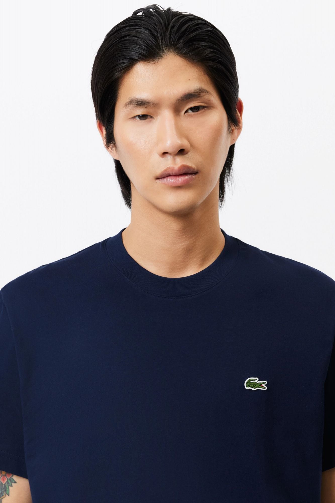 LACOSTE RELAXED FIT SOFT COTTON T-SHIRT en color AZUL (3)