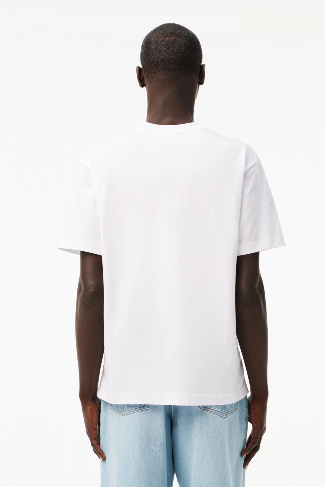 LACOSTE RELAXED FIT SOFT COTTON T-SHIRT en color BLANCO (3)