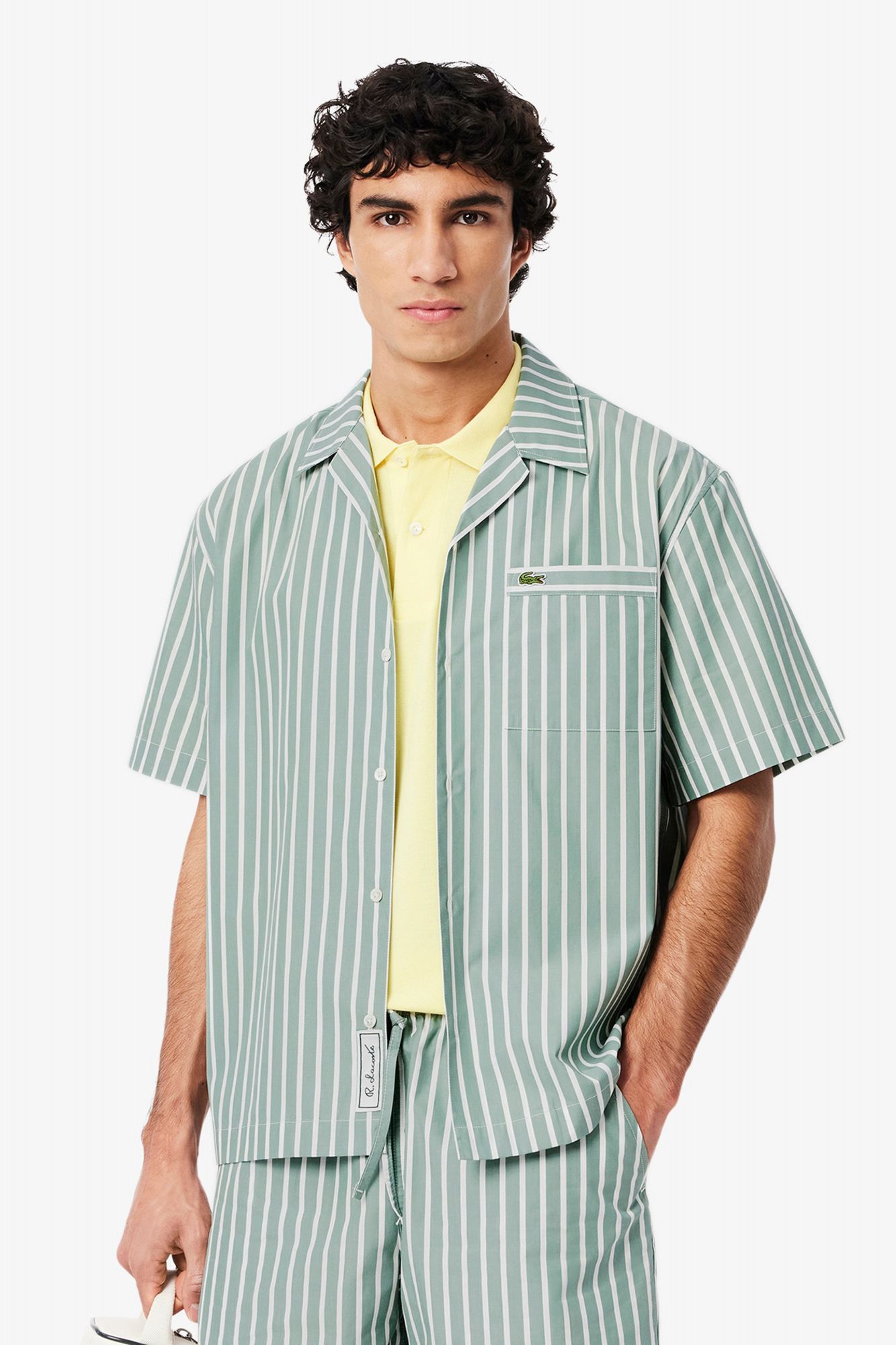 LACOSTE SLEEVED CASUAL SHIRT en color VERDE (1)