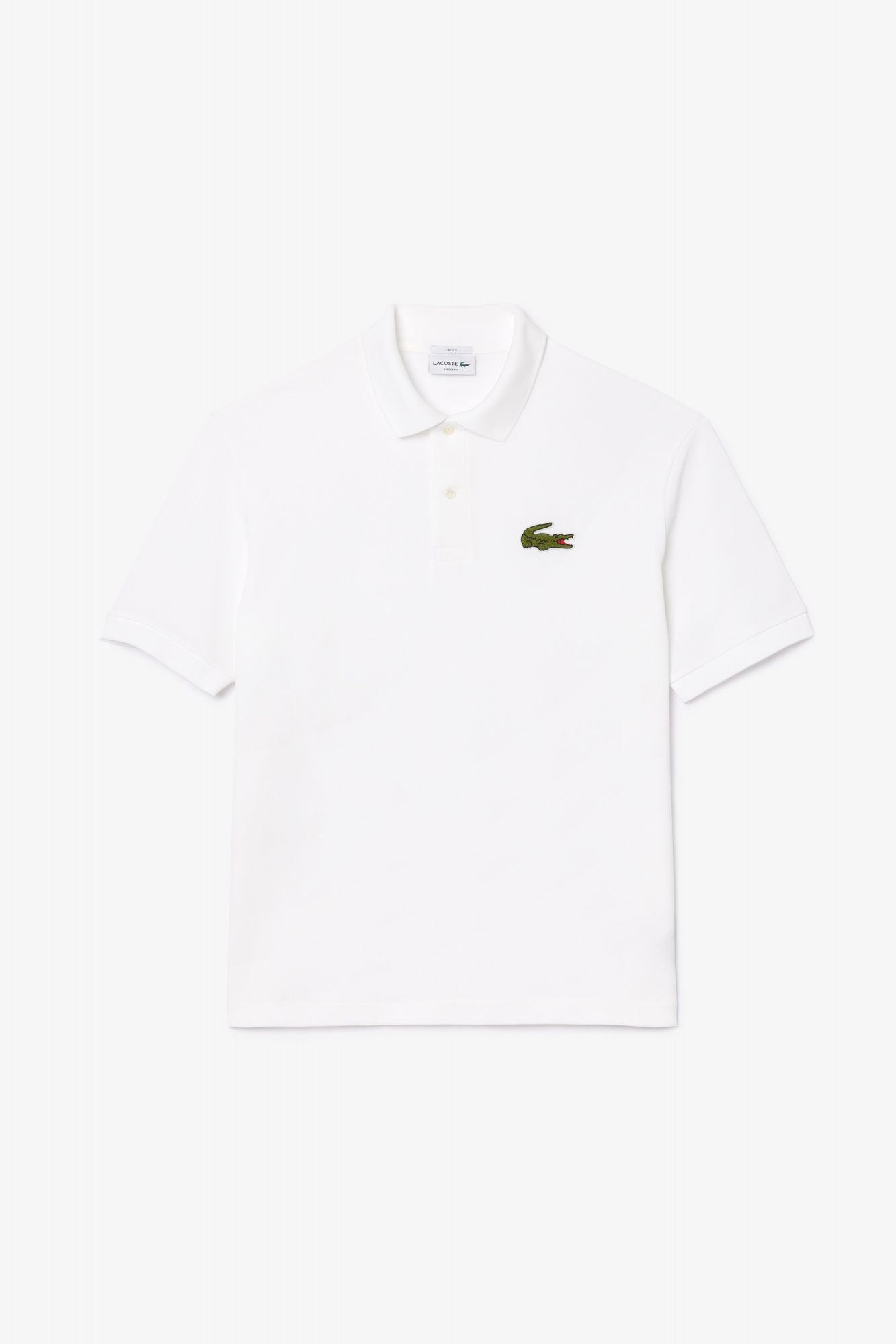 LACOSTE SHORT SLEEVED RIBBED COLLAR en color BLANCO (2)