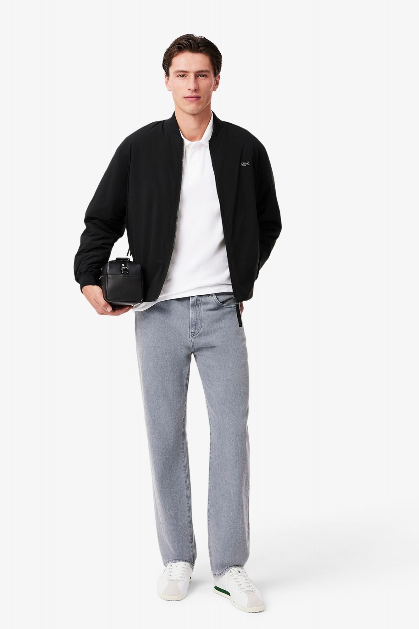 LACOSTE SHORT SLEEVED RIBBED COLLAR en color BLANCO (4)