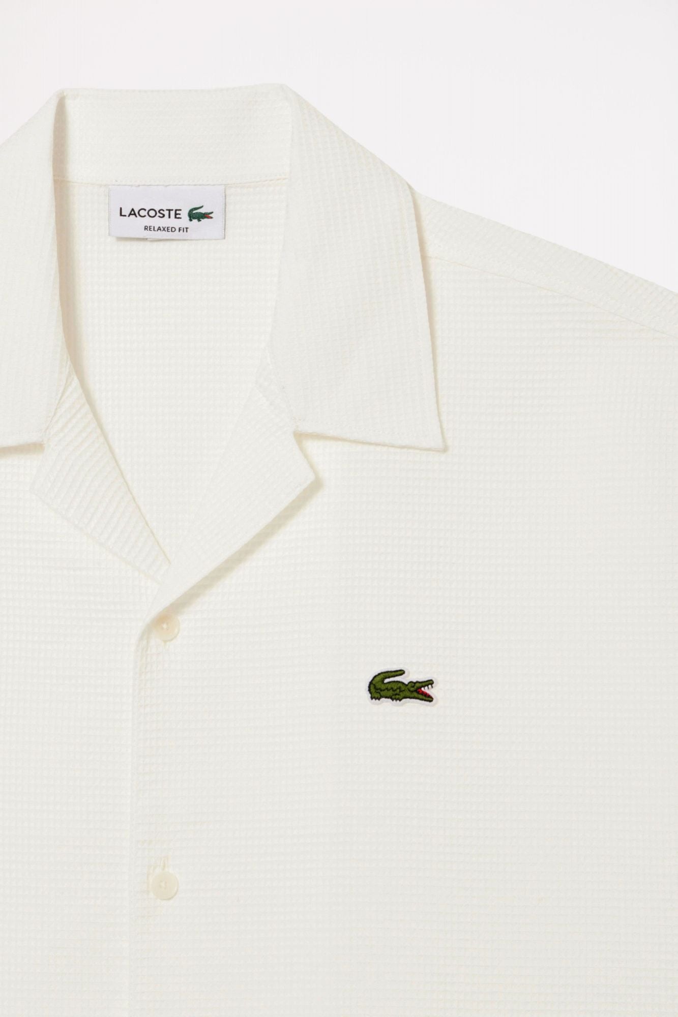 LACOSTE SHORT SLEEVED CASUAL SHIRT en color BLANCO (4)