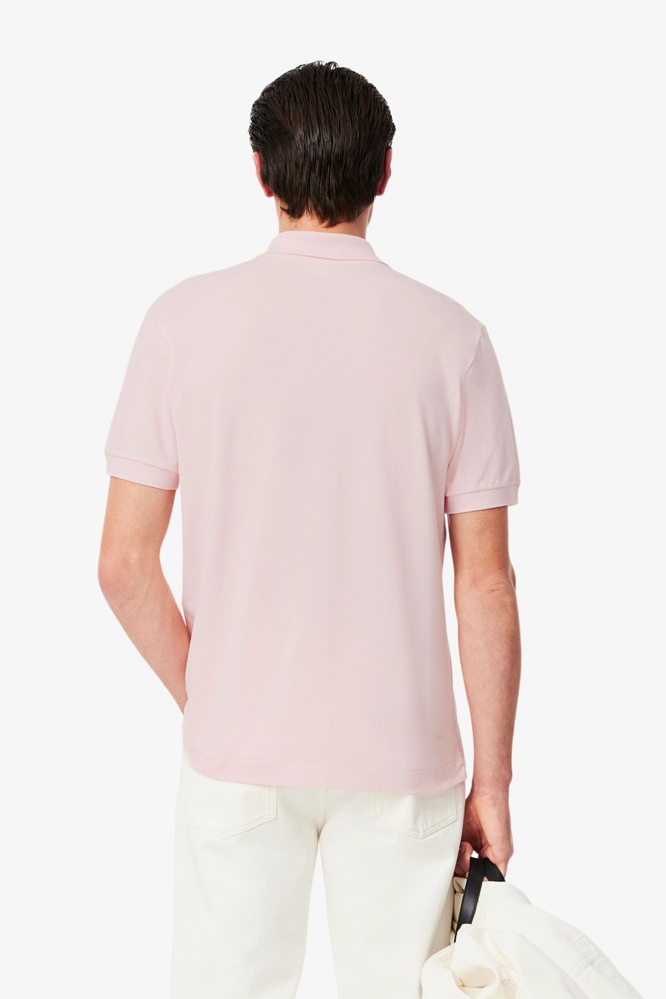 LACOSTE SHORT SLEEVED RIBBED COLLAR en color ROSA (3)