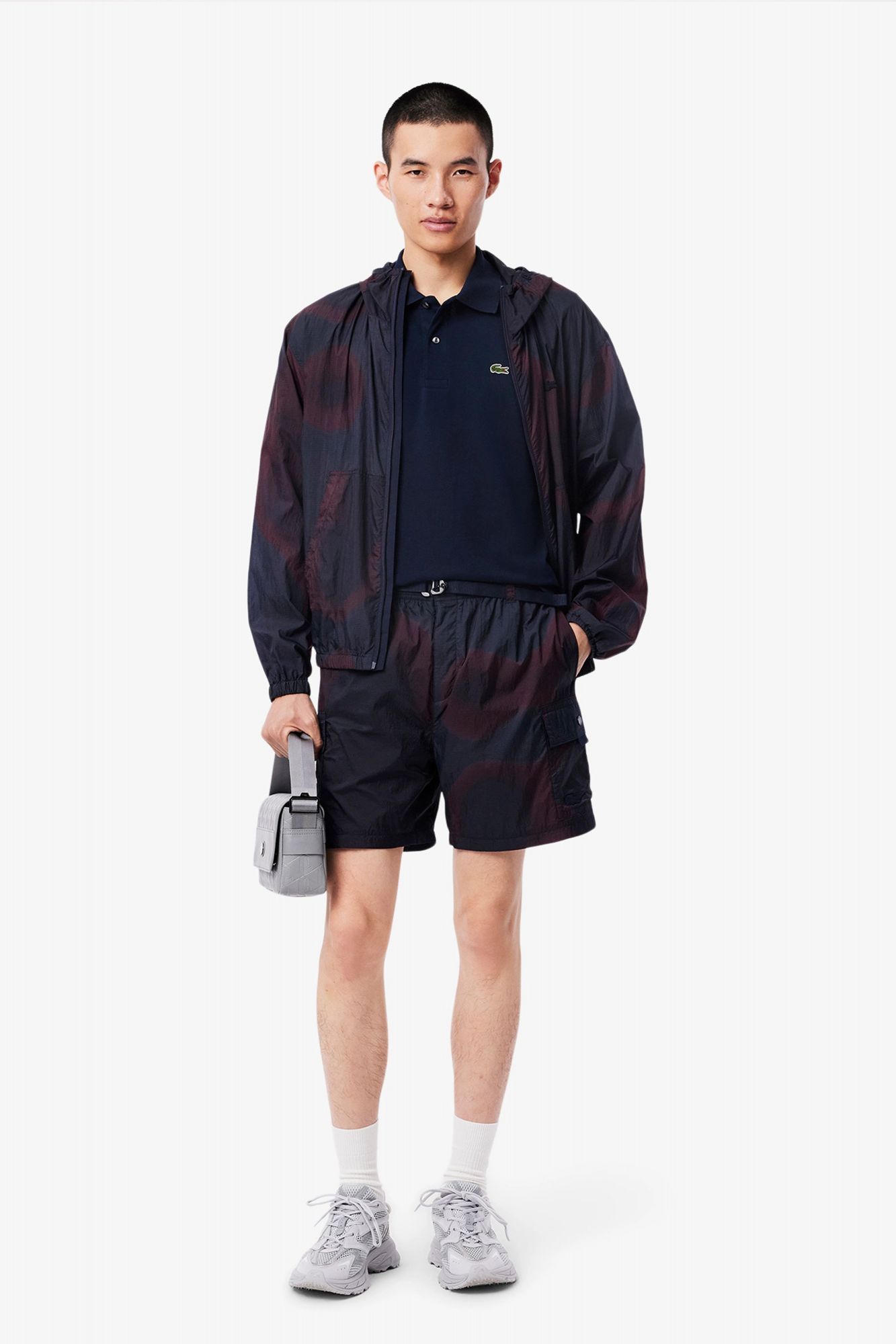 LACOSTE SHORT SLEEVED RIBBED COLLAR en color AZUL (4)