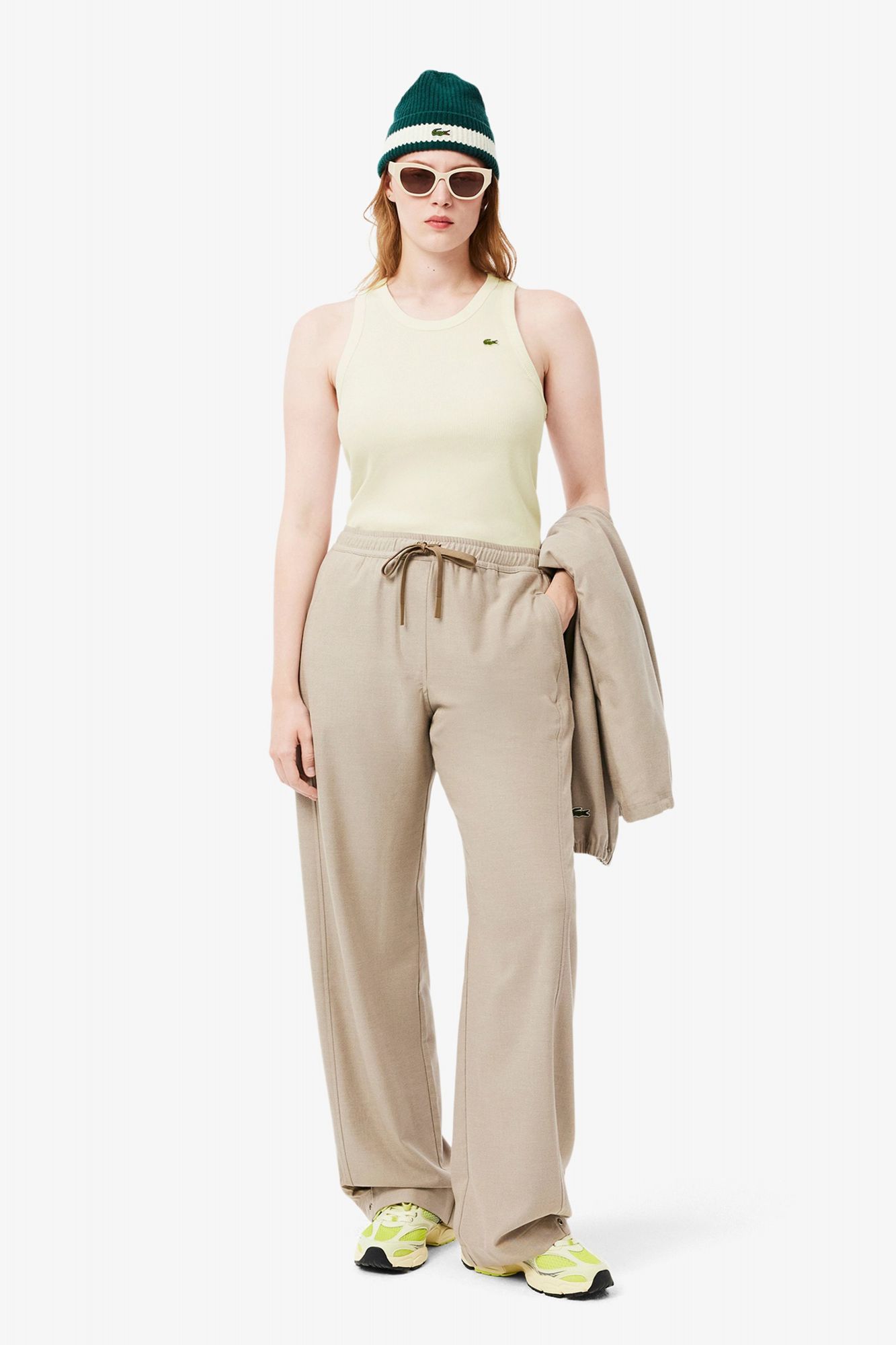 LACOSTE SLIM FIT COTTON TANK TOP en color BLANCO (4)