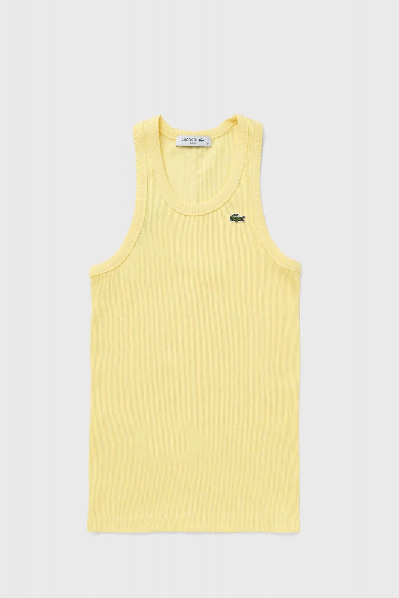 LACOSTE SLIM FIT COTTON TANK TOP en color AMARILLO (1)