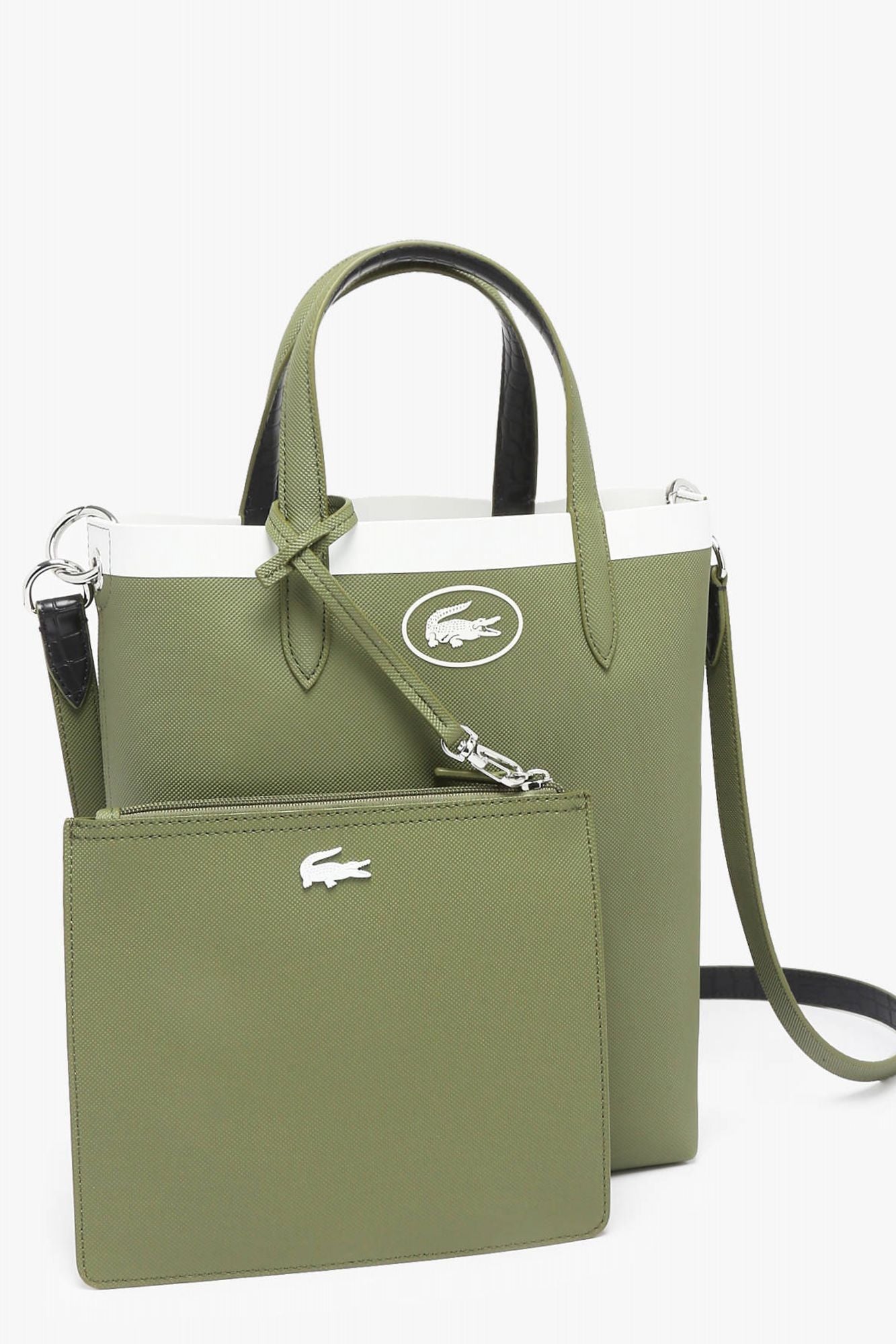 LACOSTE ANNA SEASONAL SMALL VERTIC en color VERDE (2)