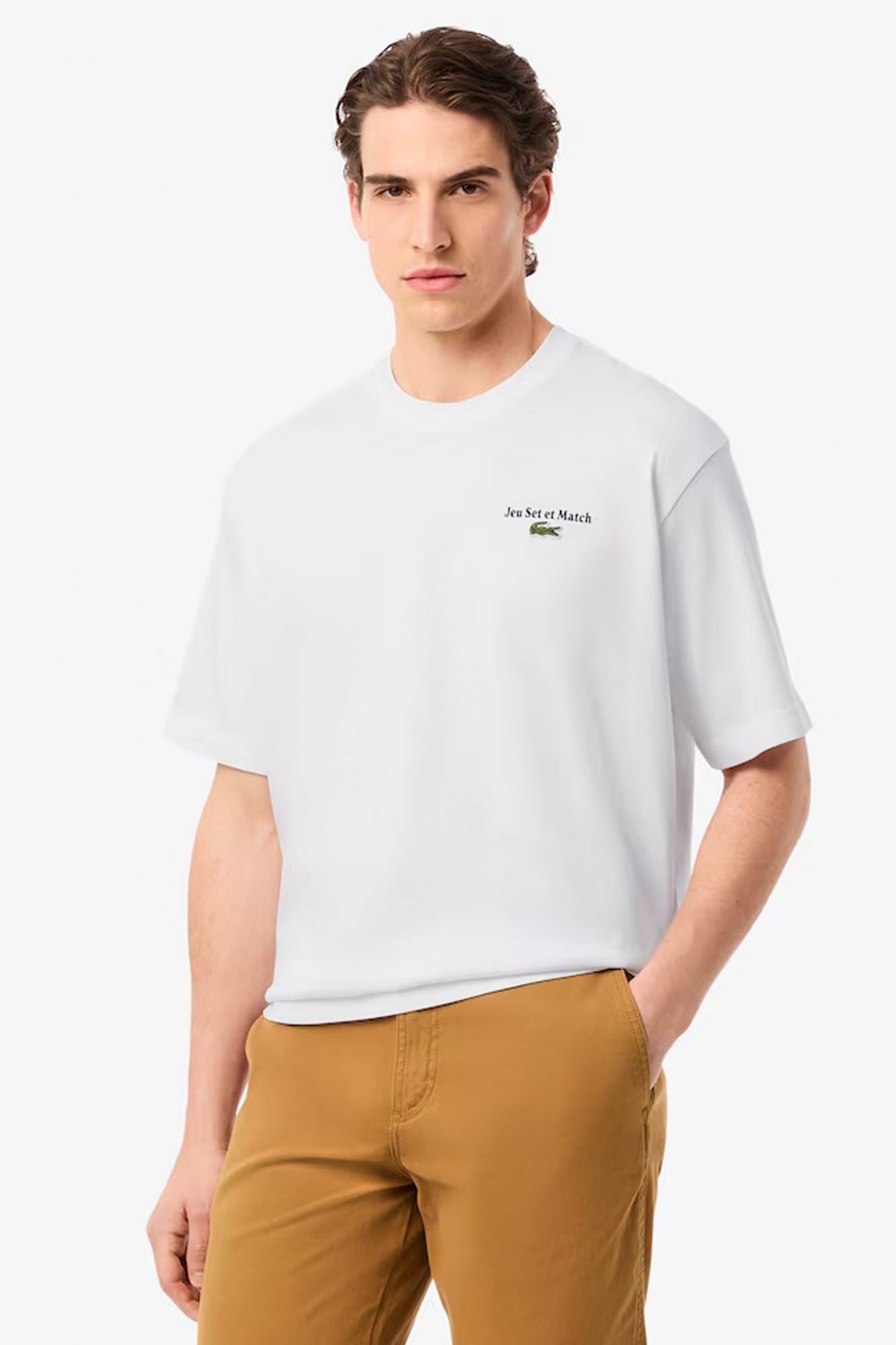 LACOSTE TH5950 TEE SHIRT en color BLANCO (1)