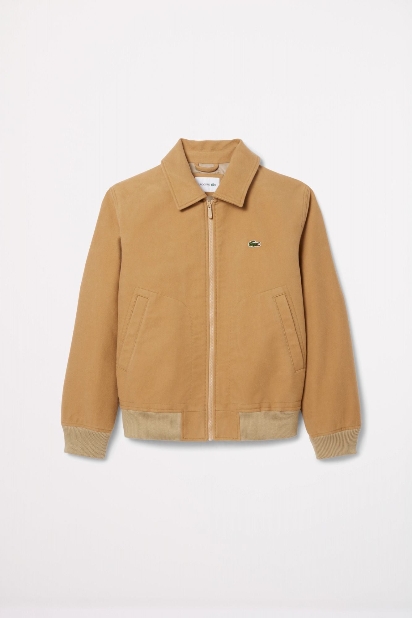 LACOSTE PADDED MOLESKIN JACKET en color MARRON CLARO (2)