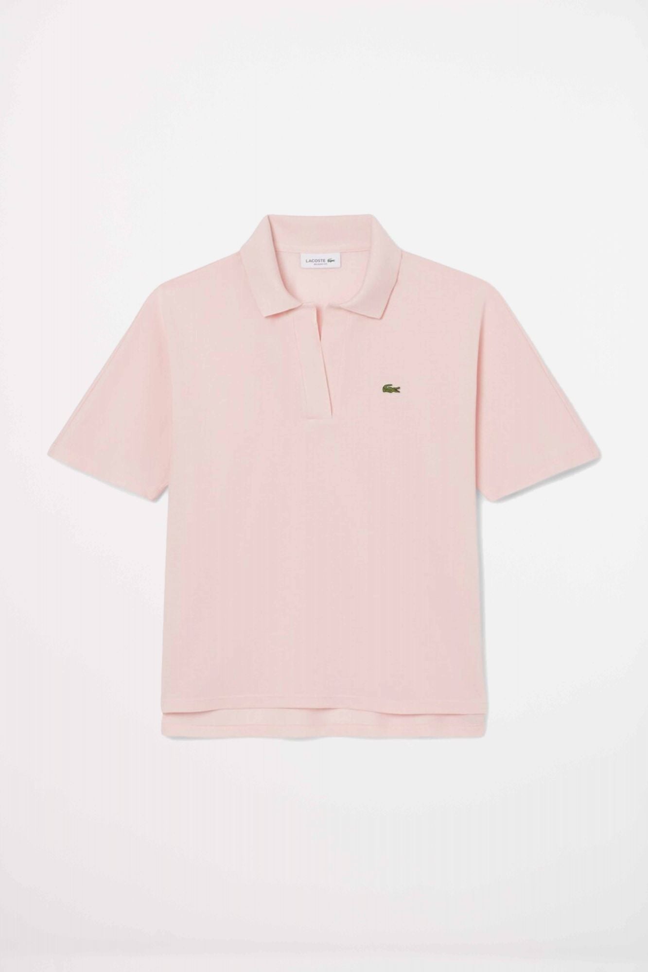 LACOSTE RELAXED FIT FLUID PIQUE POLO SHIRT en color ROSA (1)
