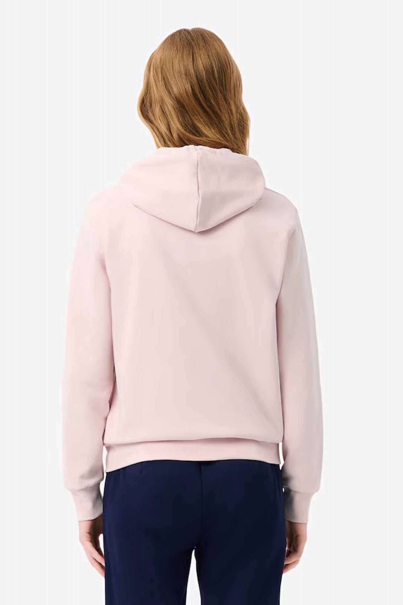 LACOSTE ZIPPED FLEECE HOODIE en color ROSA (3)