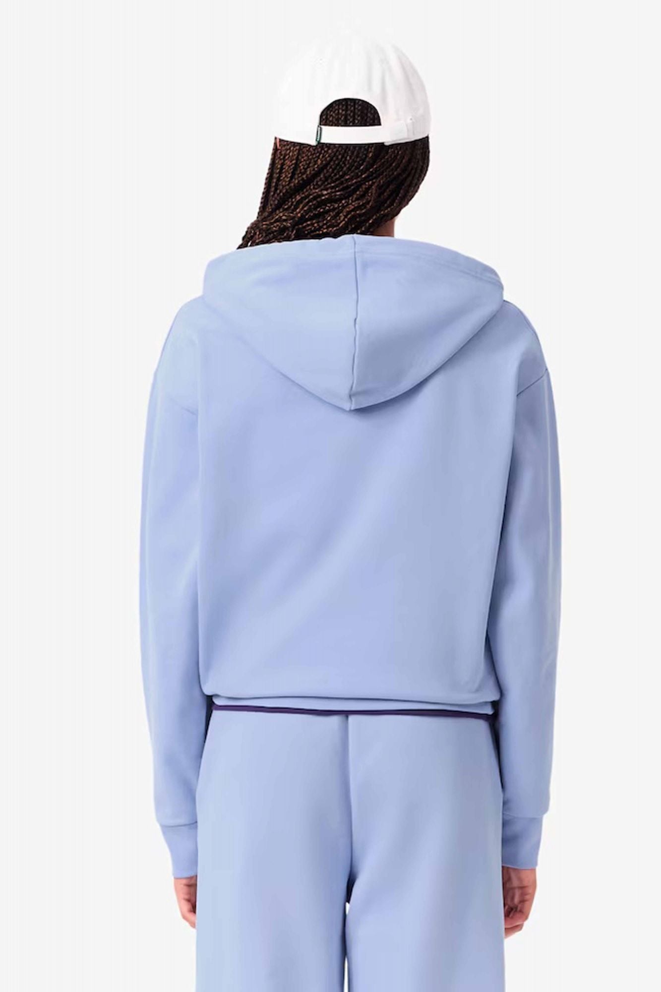 LACOSTE OVERSIZED FLEECE HOODIE en color AZUL (3)