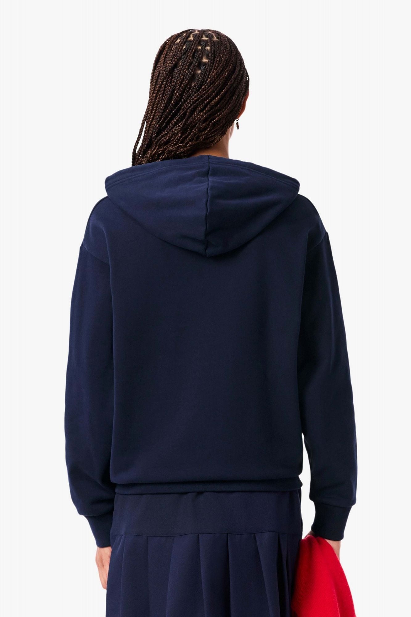 LACOSTE OVERSIZED FLEECE HOODIE en color AZUL (3)