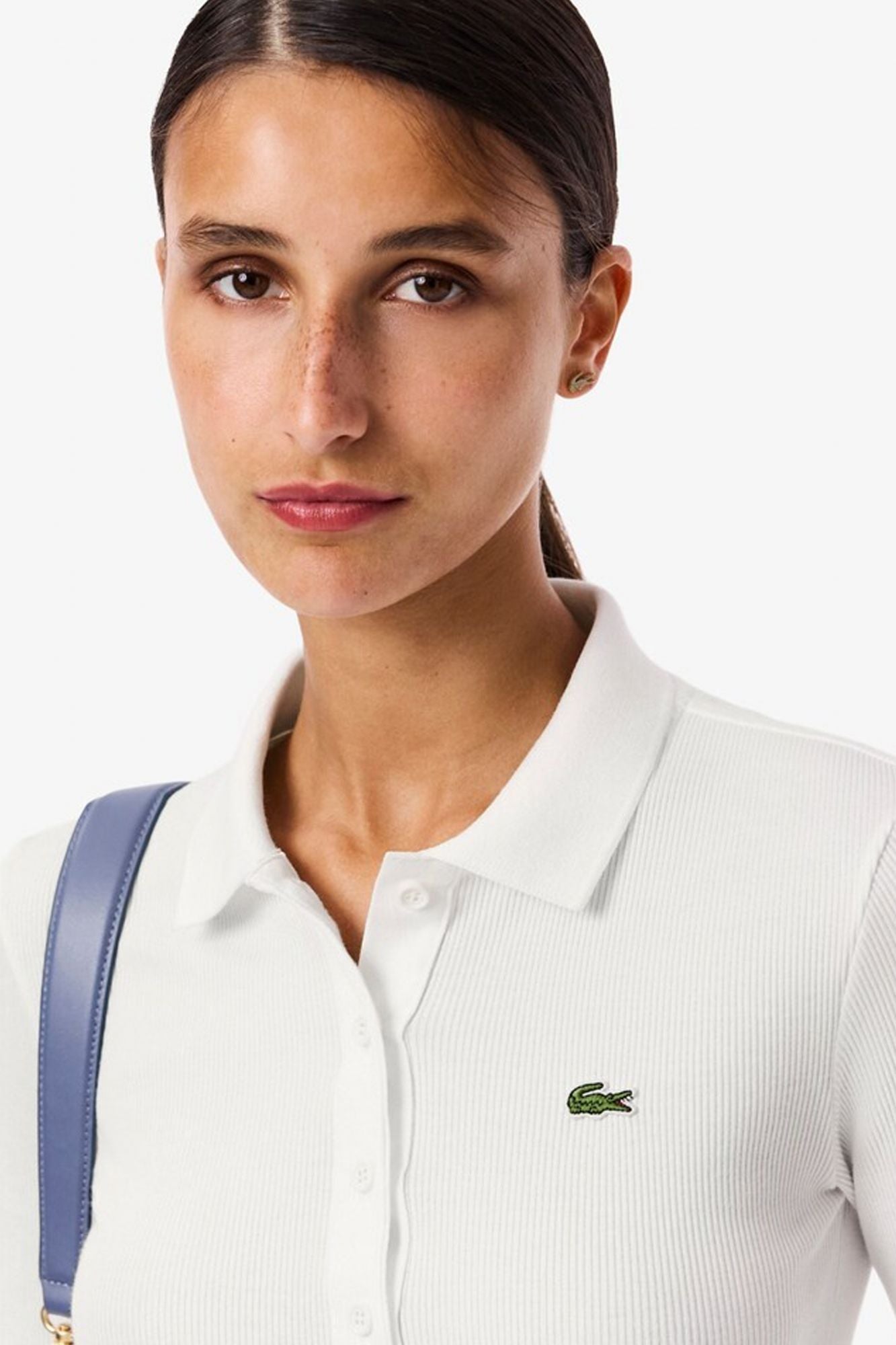 LACOSTE RIBBED COLLAR SHIRT en color BLANCO (4)