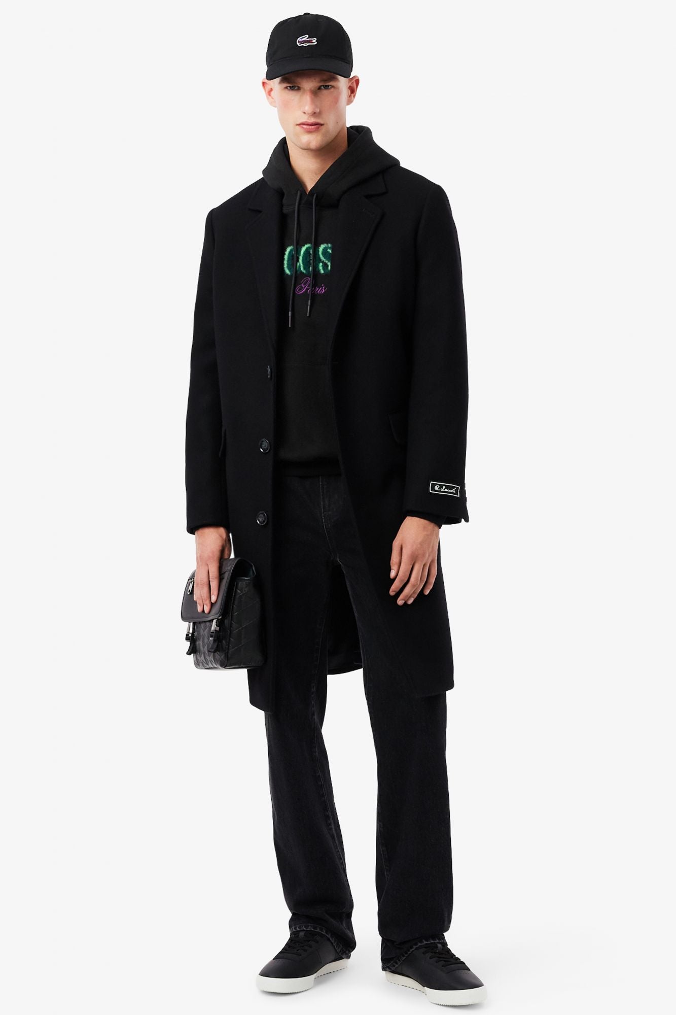 LACOSTE CLASSIC HOODIE en color NEGRO (4)