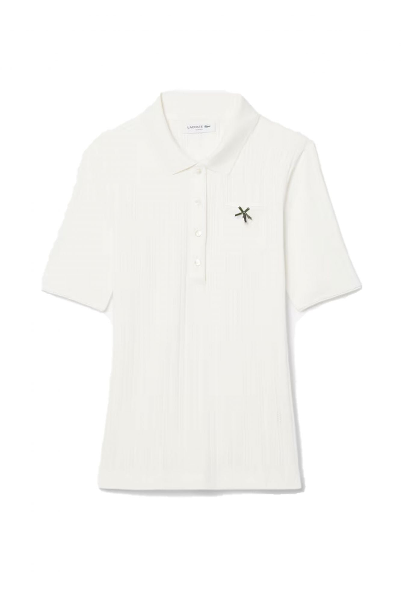 LACOSTE RIBBED COLLAR SHIRT en color BLANCO (2)