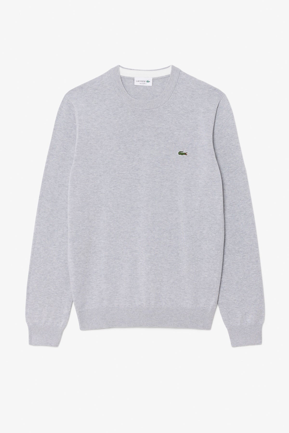 LACOSTE AH1985 CREWNECKS SWEATERS en color GRIS (4)