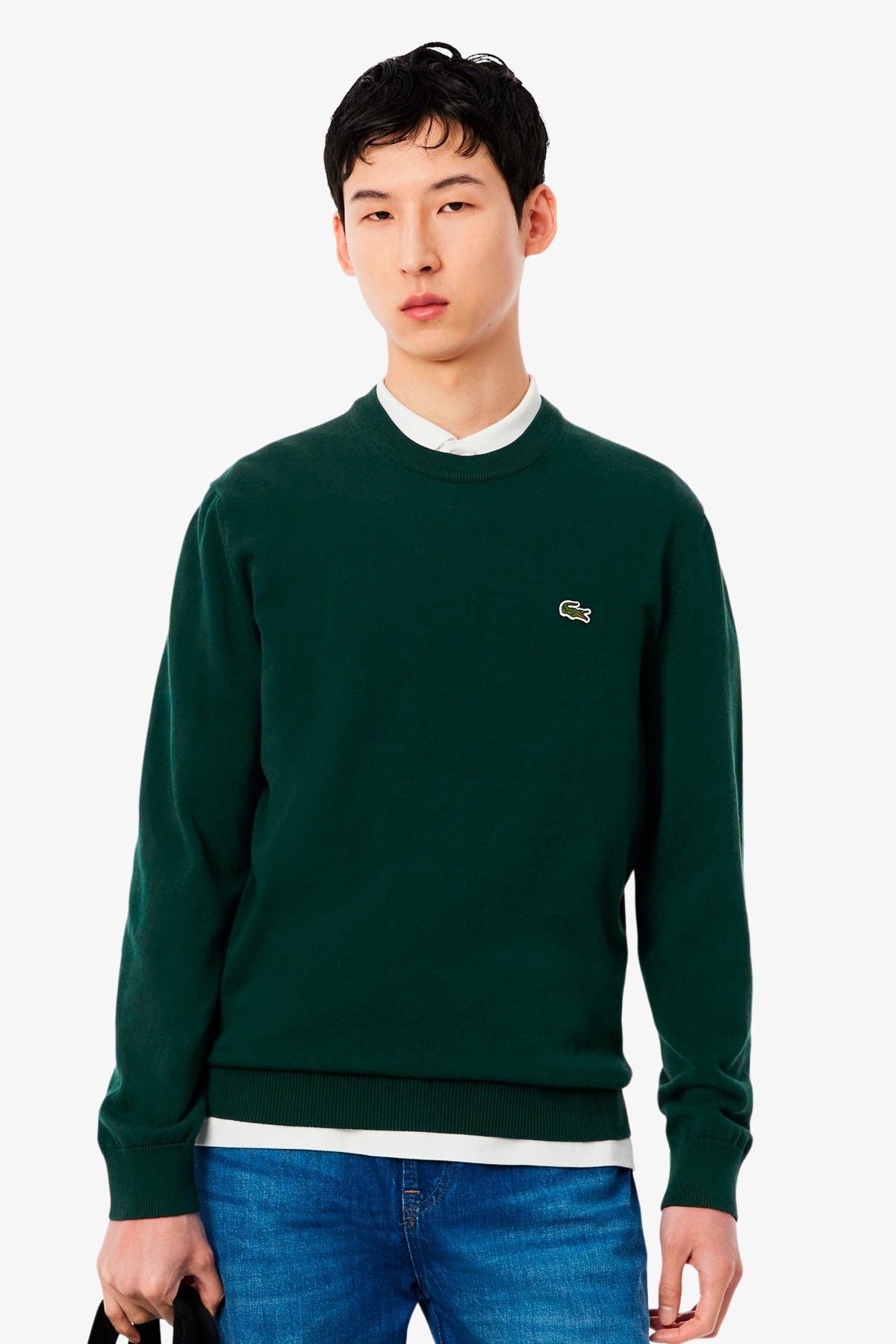 LACOSTE CREWNECKS SWEATERS en color VERDE (1)