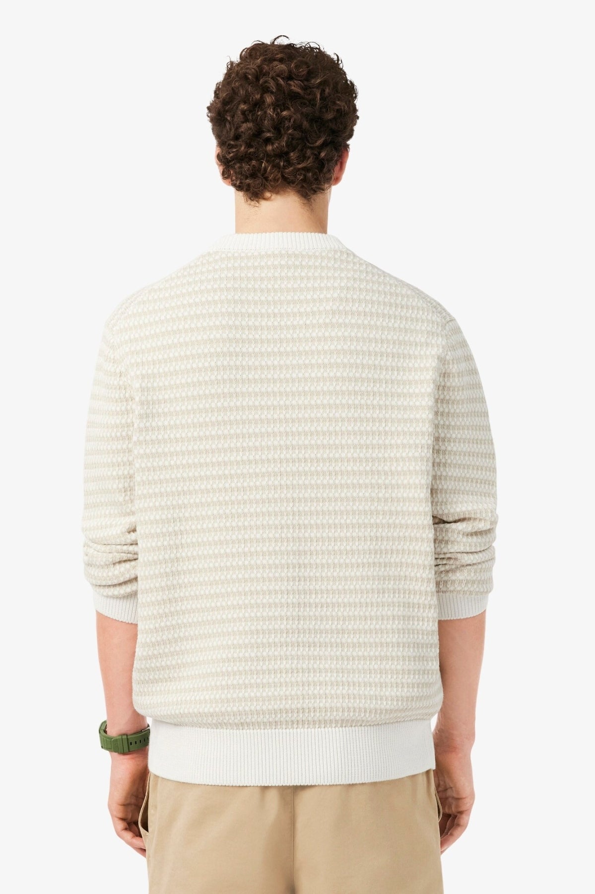 LACOSTE AH8569 CREWNECKS SWEATERS en color BLANCO (2)