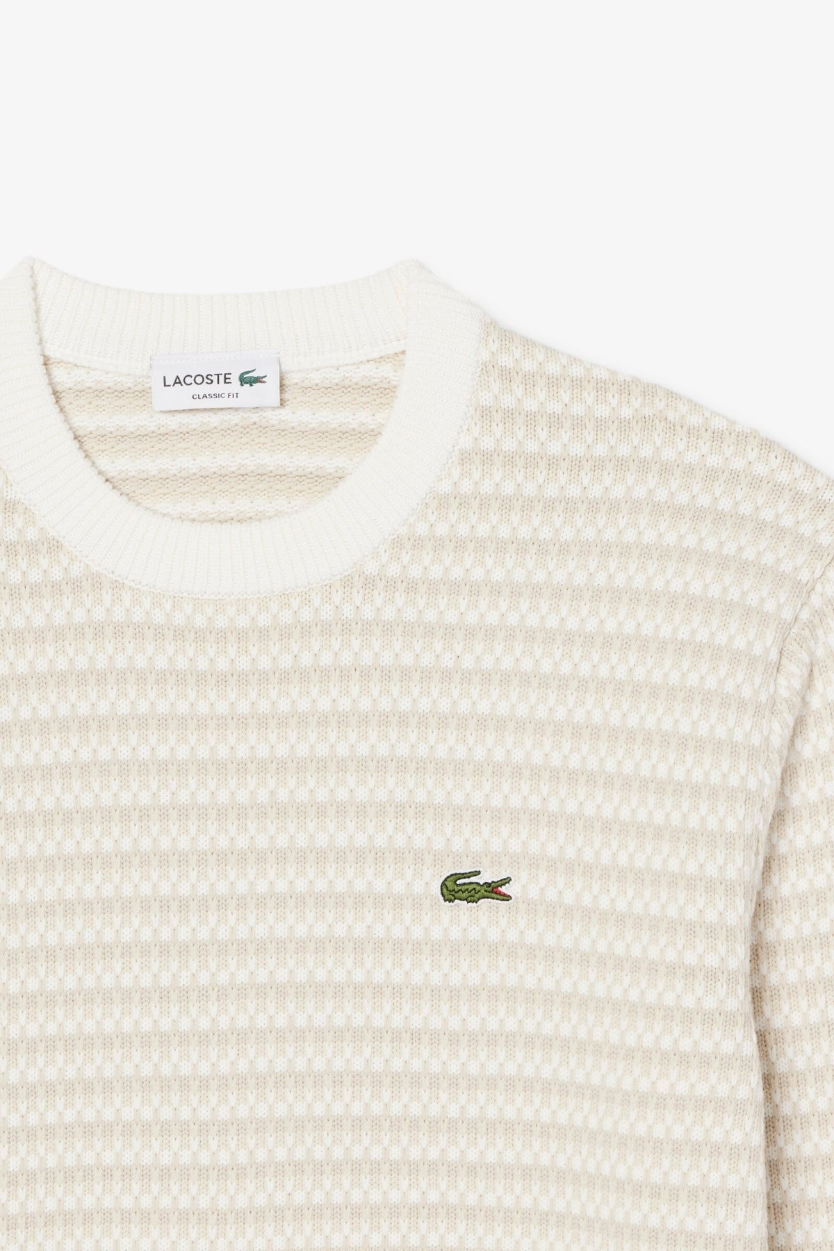 LACOSTE AH8569 CREWNECKS SWEATERS en color BLANCO (3)