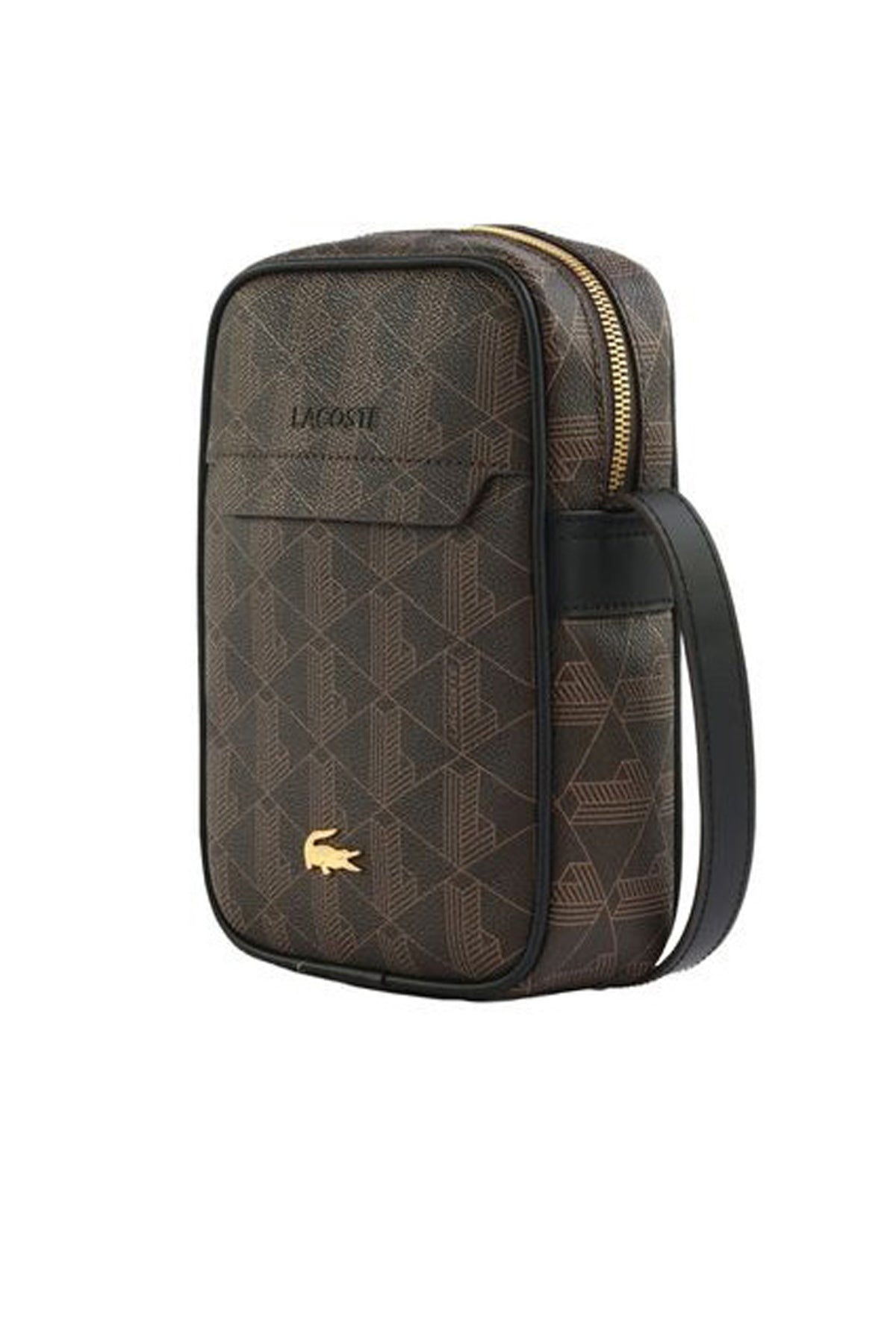 LACOSTE VERTICAL CAMERA BAG en color MARRON (3)