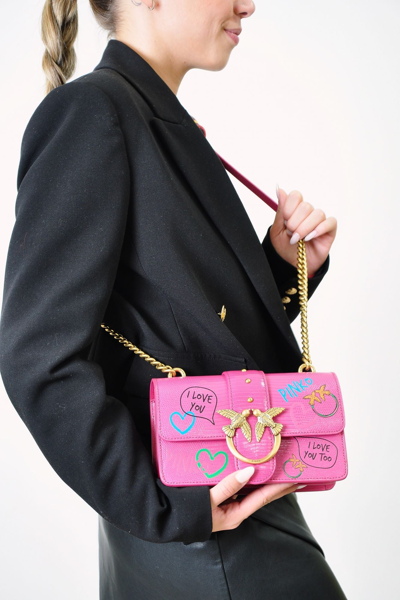 PINKO LOVE MINI ICON STREET en color ROSA (1)