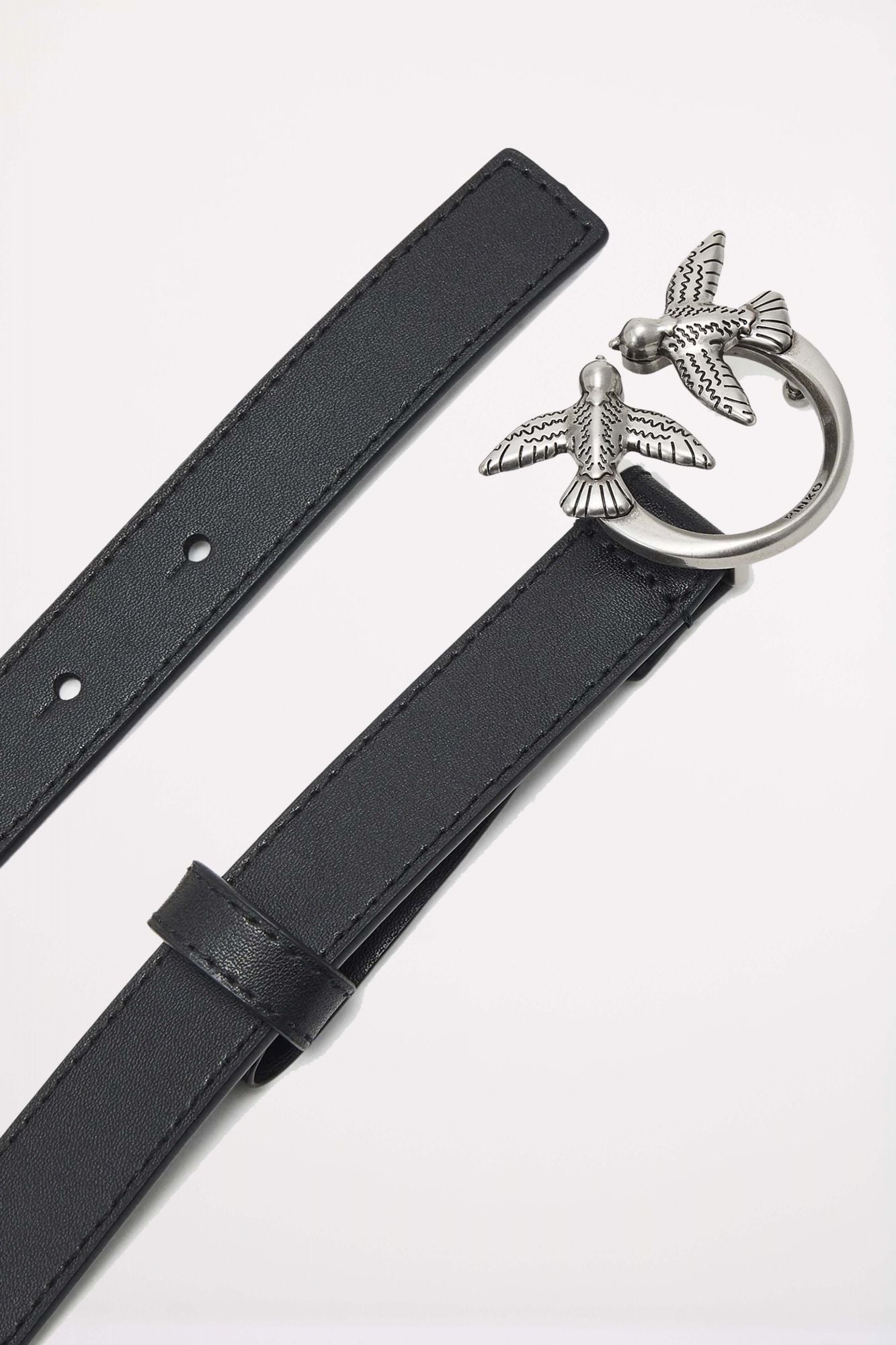 PINKO LOVE BERRY H3 BELT VITE en color NEGRO (2)