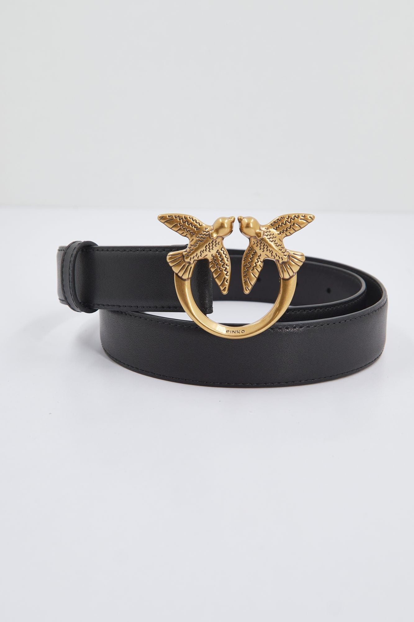 PINKO LOVE BERRY H3 BELT VITE en color NEGRO (3)