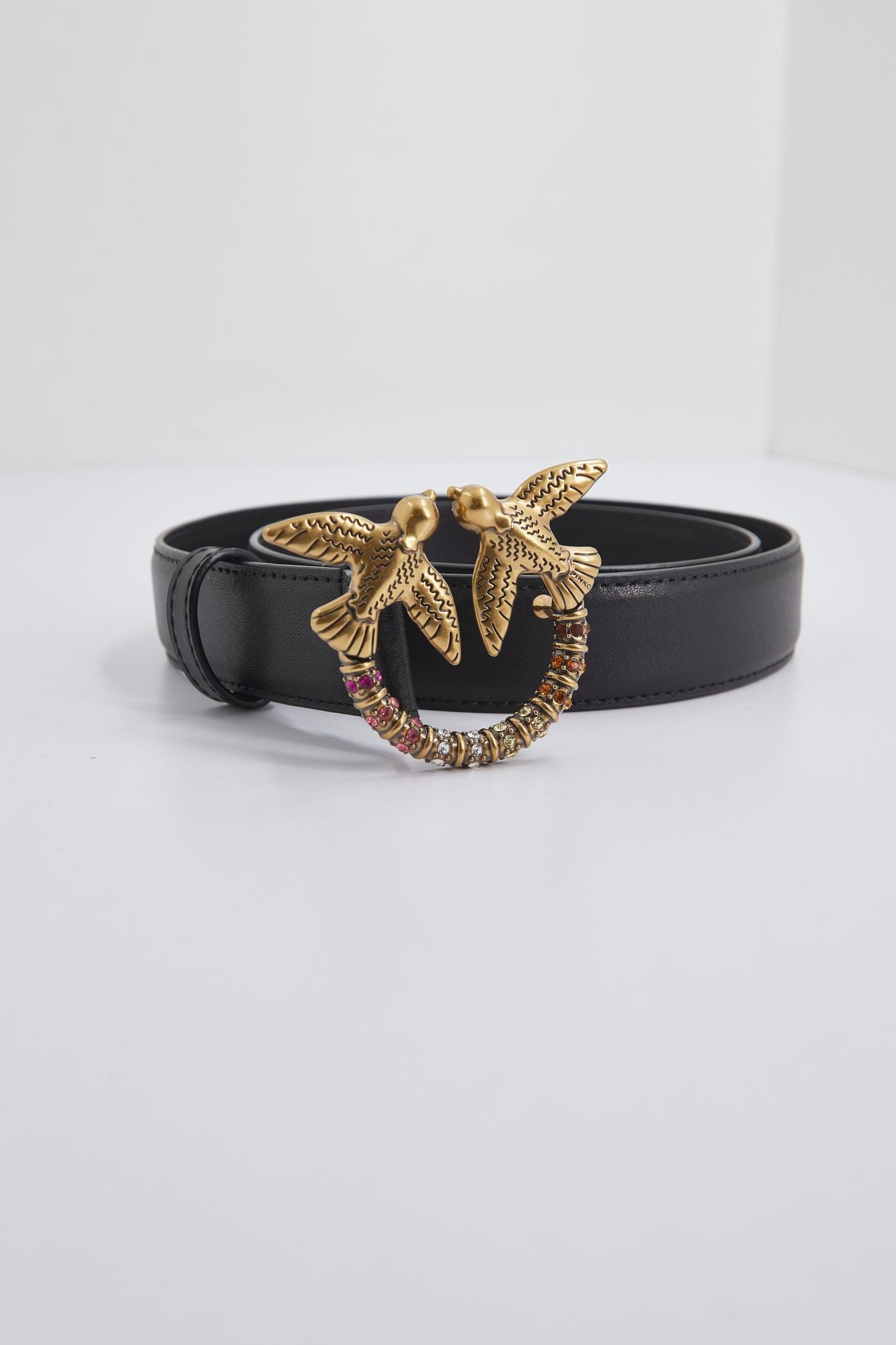 PINKO LOVE BERRY H3 BELT VIT en color NEGRO (1)