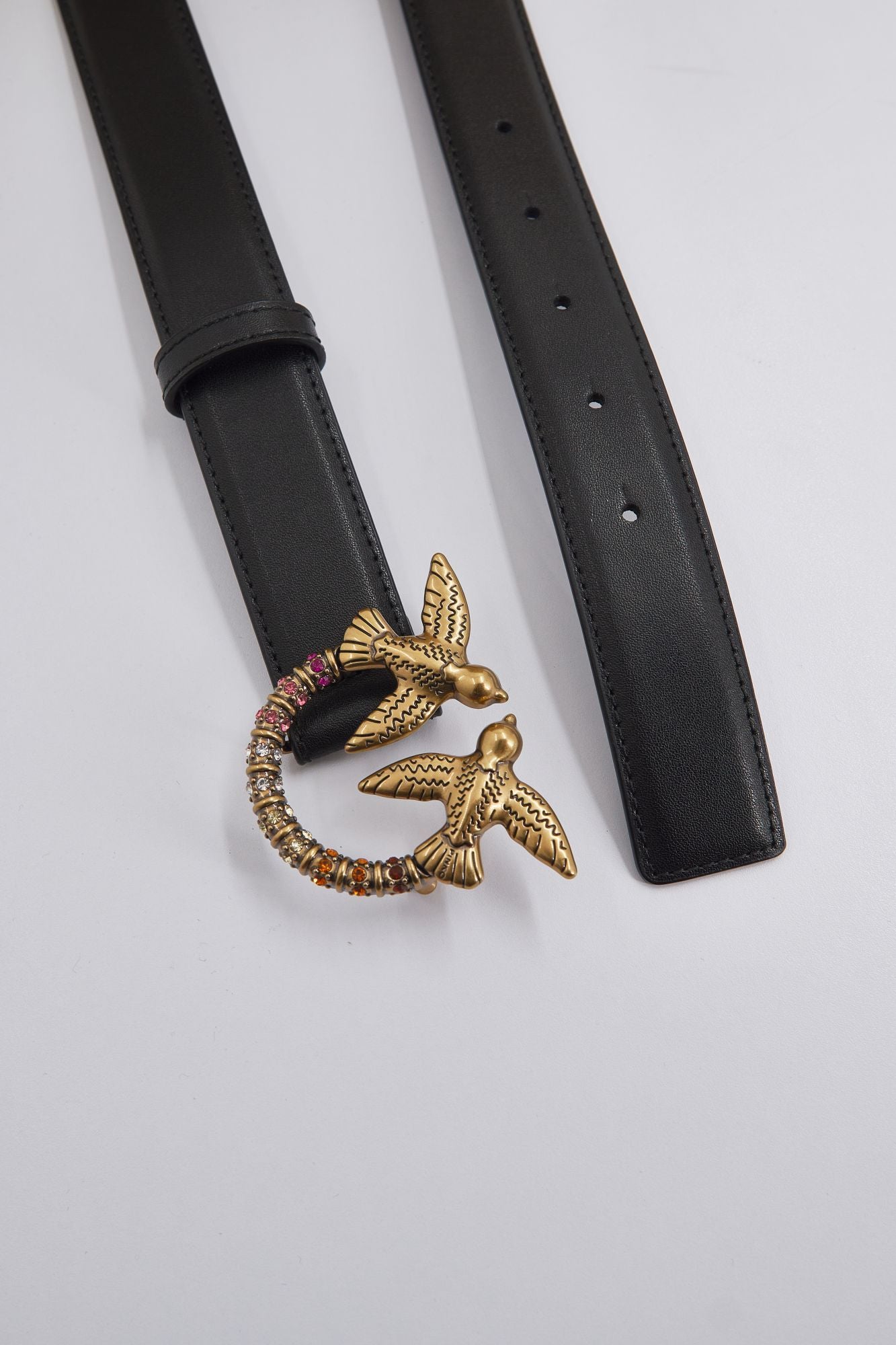 PINKO LOVE BERRY H3 BELT VIT en color NEGRO (4)