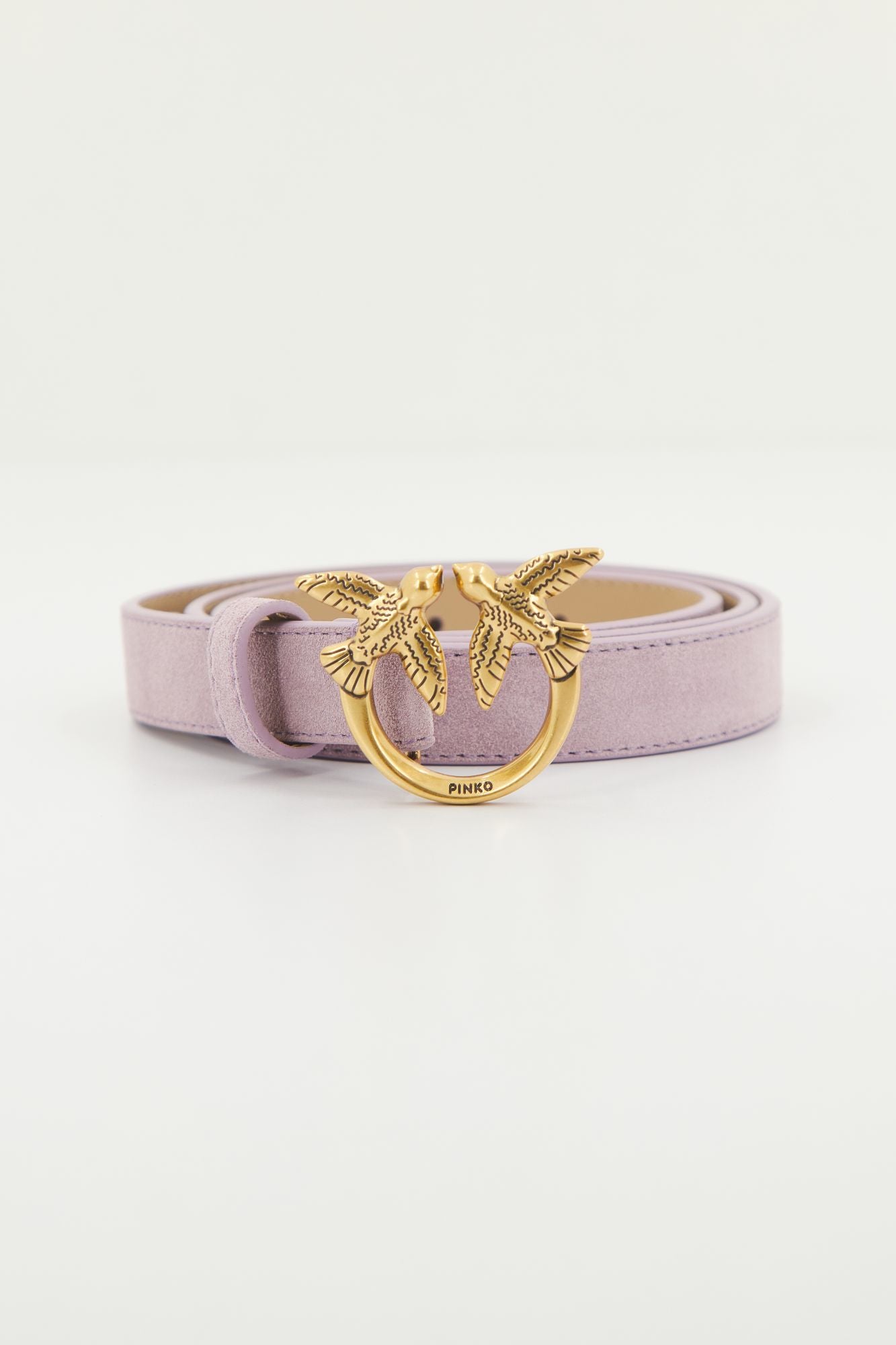 PINKO LOVE BERRY H2 BELT SUED en color VIOLETA (1)