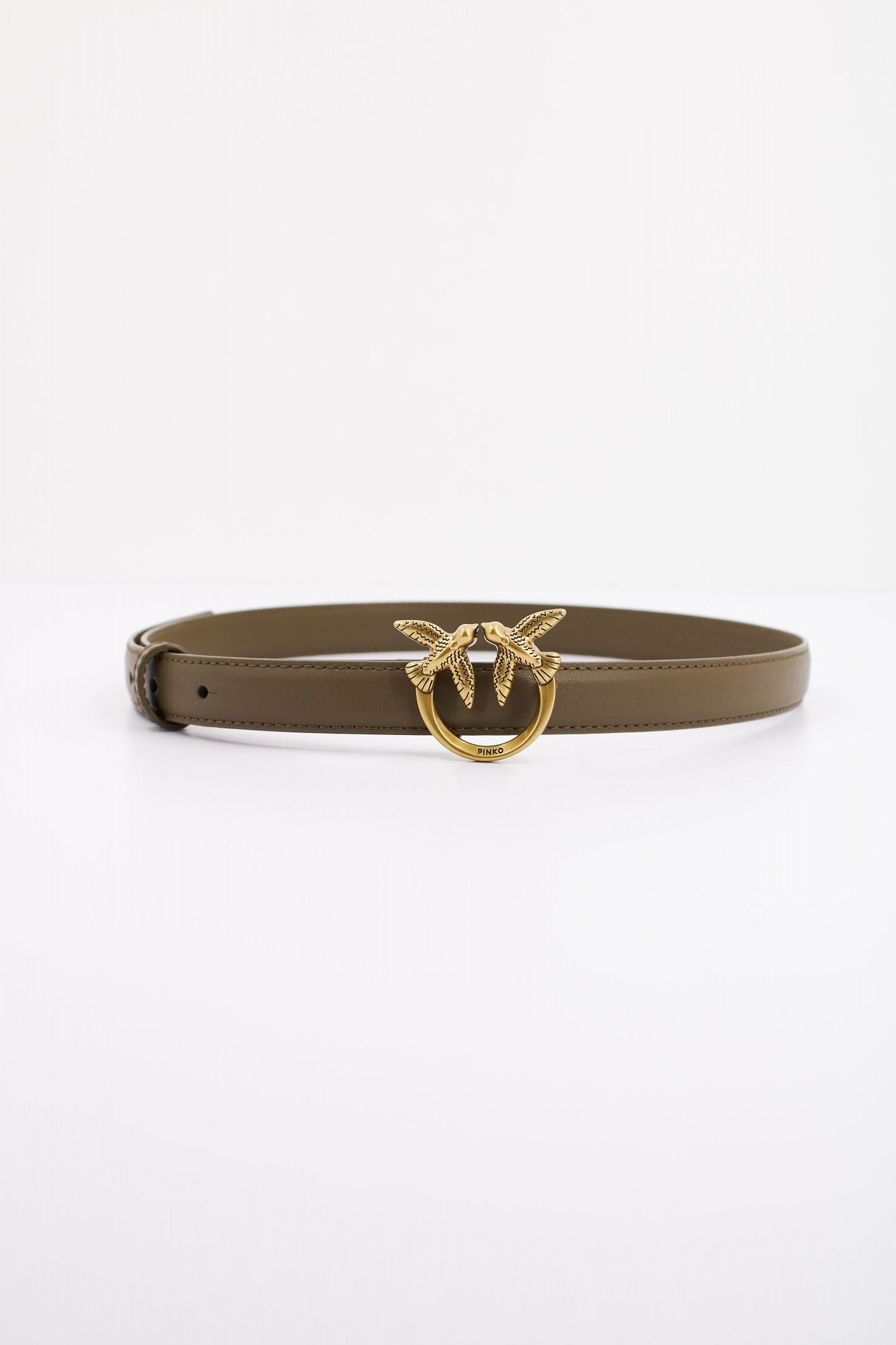 PINKO LOVE BERRY H2 BELT VITE en color VERDE (1)