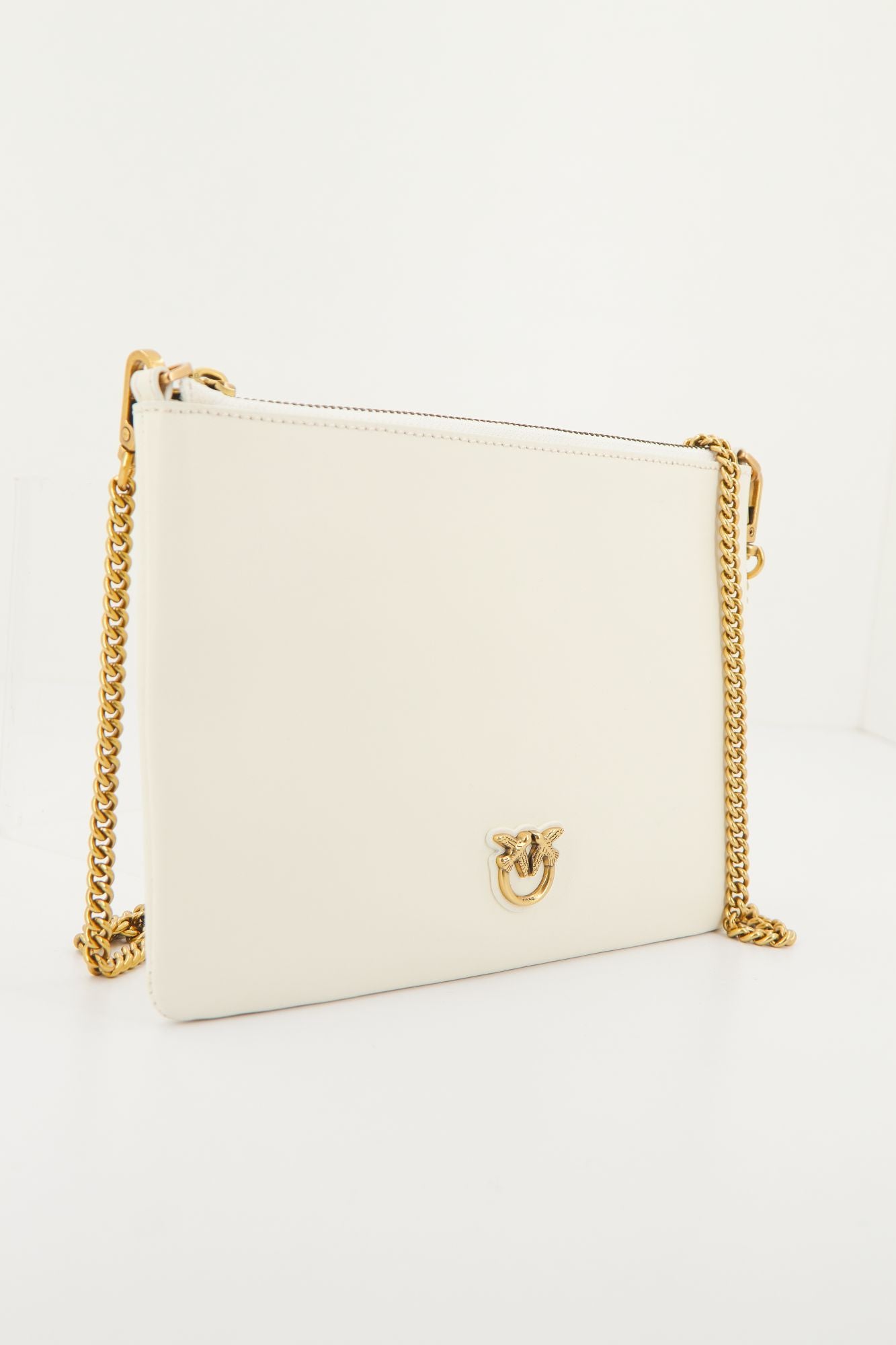 PINKO CLASSIC FLAT LOVE BAG SIMPLY en color BLANCO (2)
