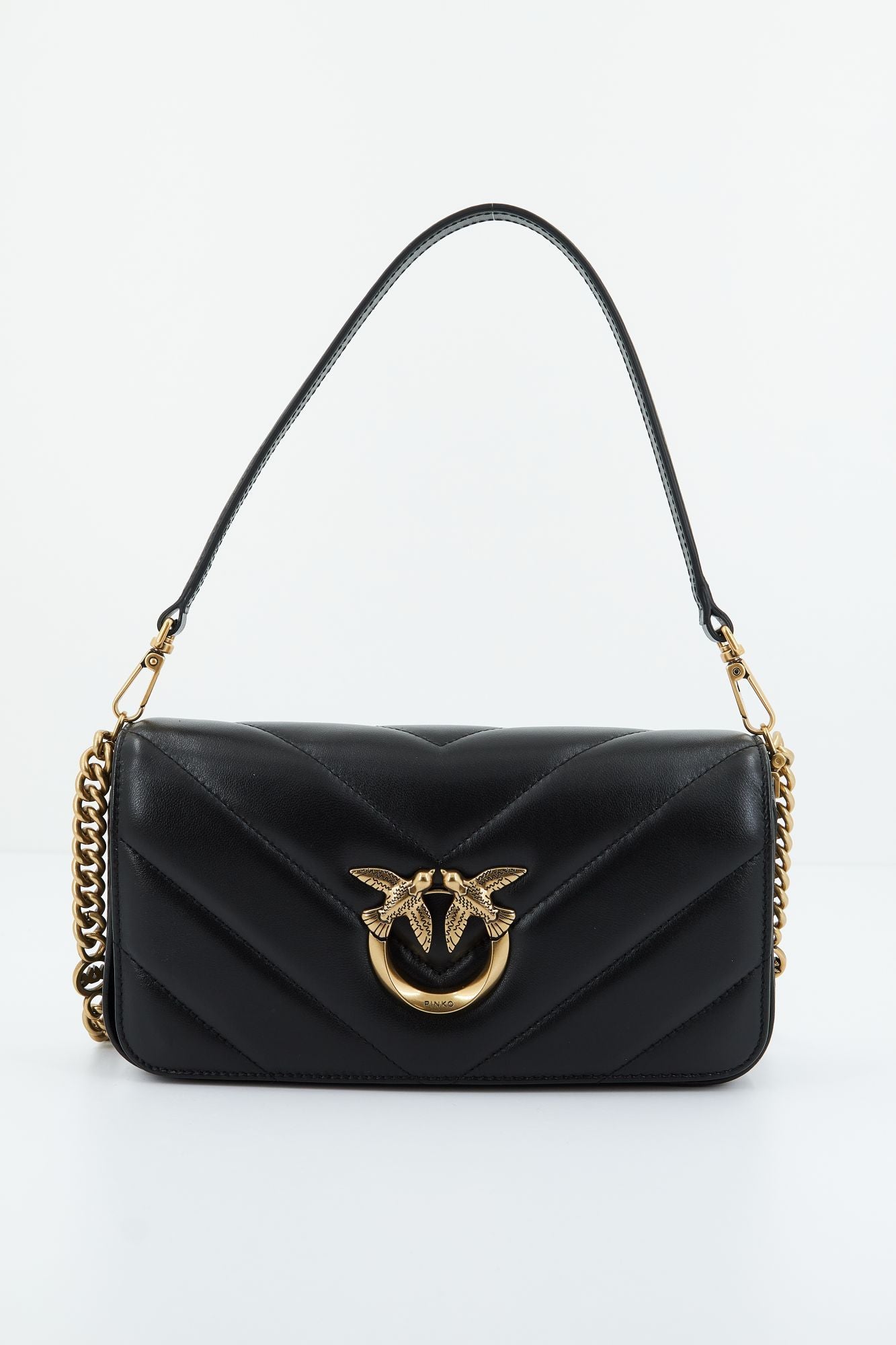 PINKO LOVE CLICK BAGUETTE MIN en color NEGRO (1)