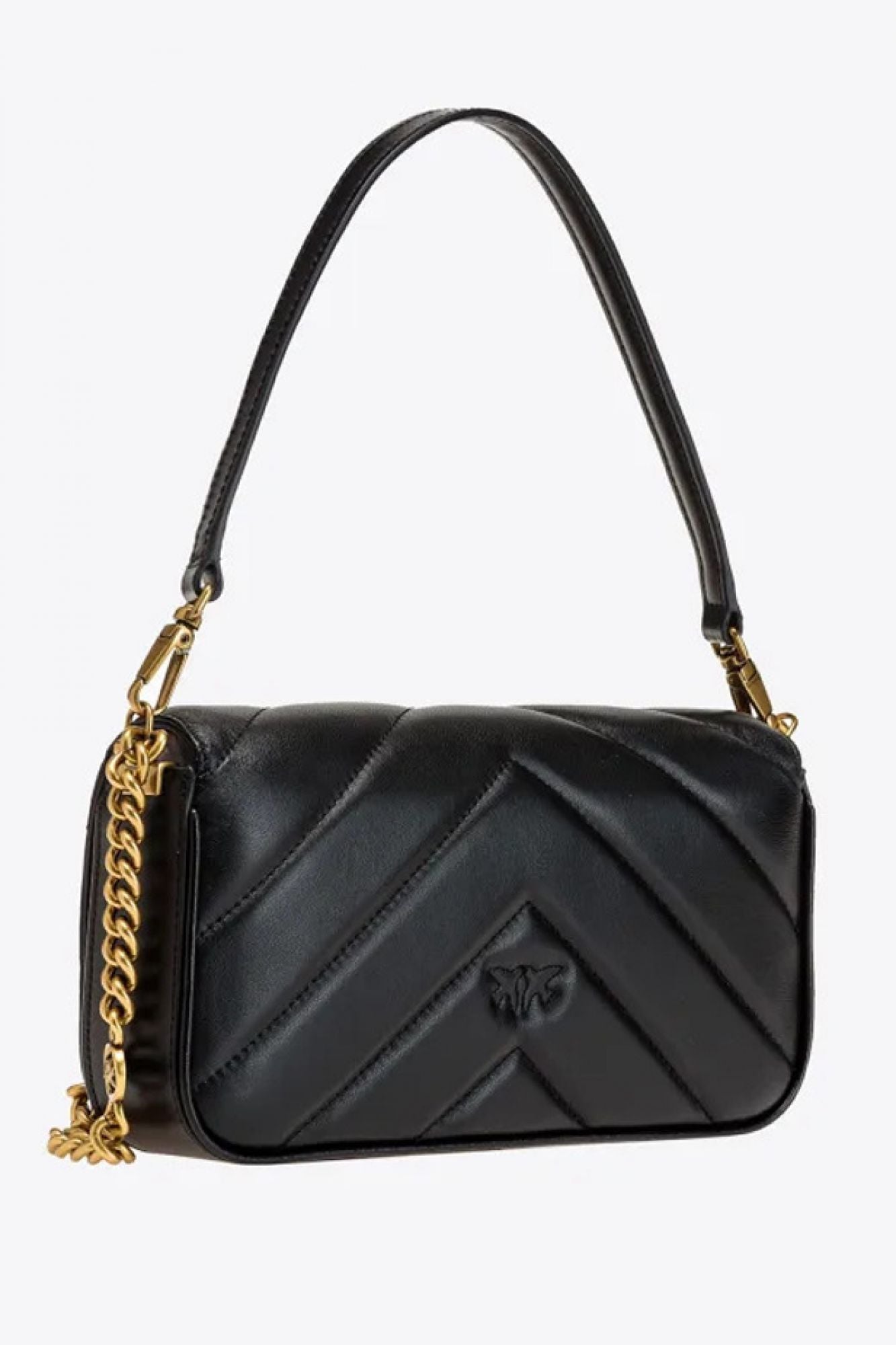 PINKO LOVE CLICK BAGUETTE MIN en color NEGRO (2)