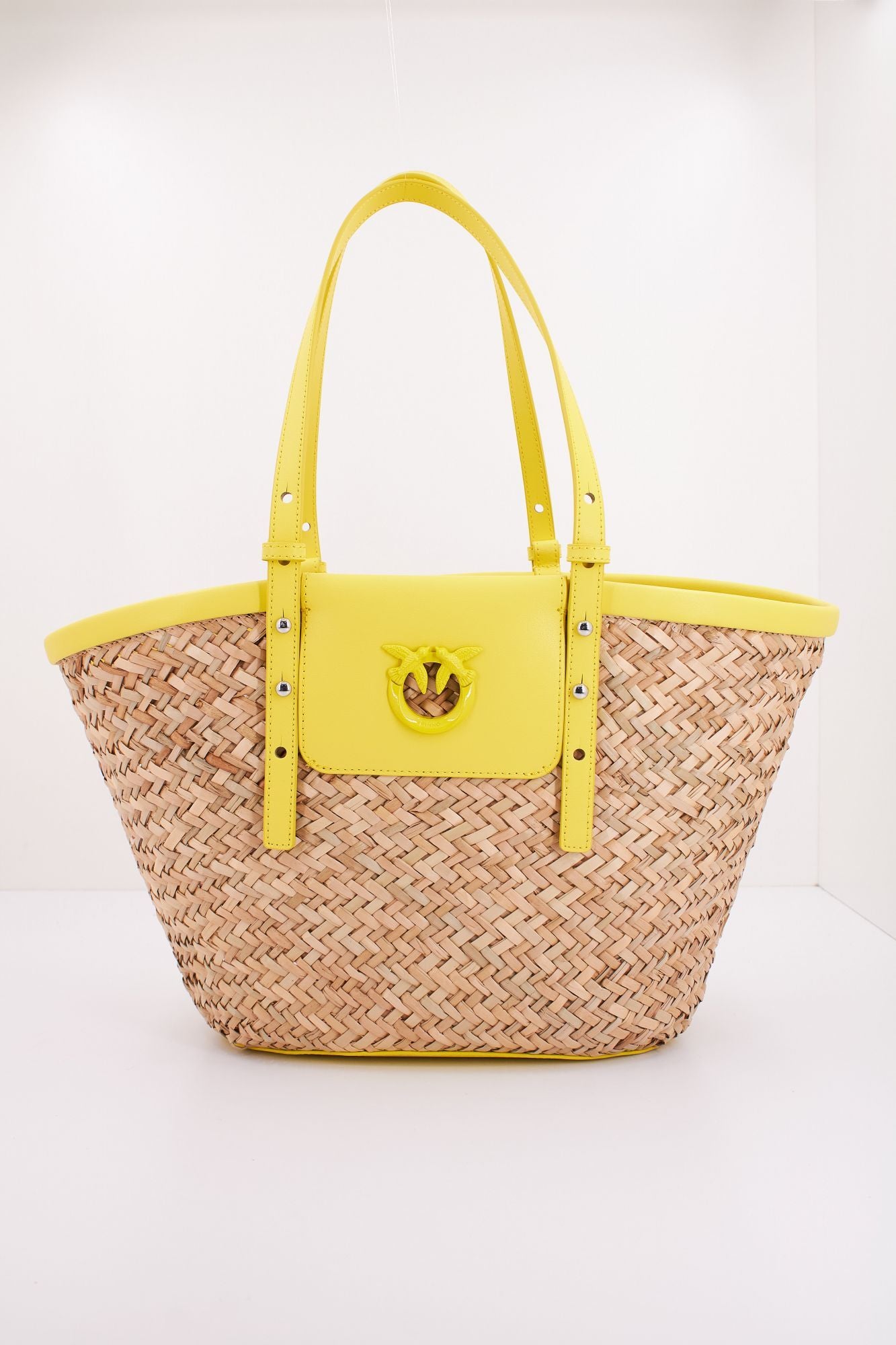 PINKO LOVE SUMMER BASKET en color AMARILLO (1)