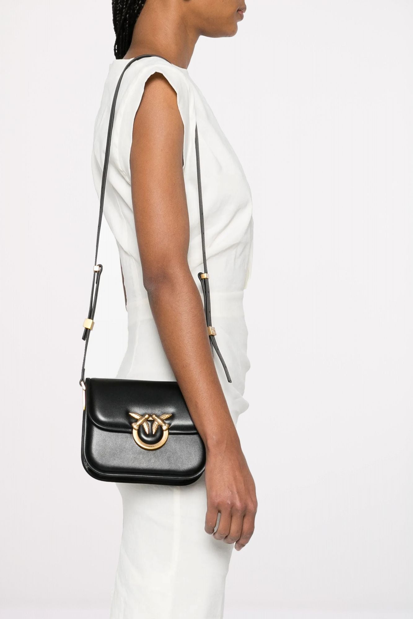 PINKO LOVE BOX BAG FL M en color NEGRO (5)